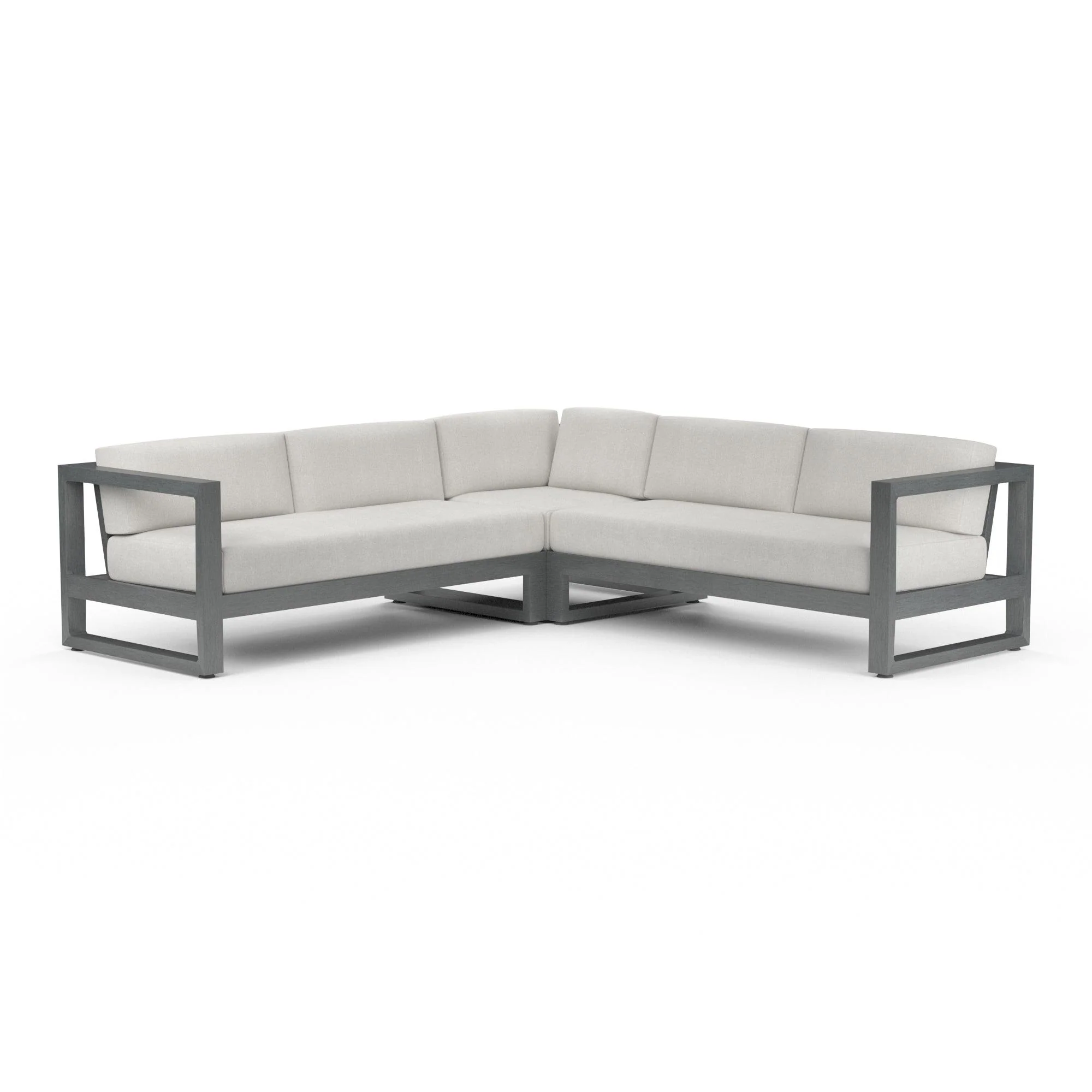 Redondo Sectional in Cast Silver, No Welt - Frankwebs