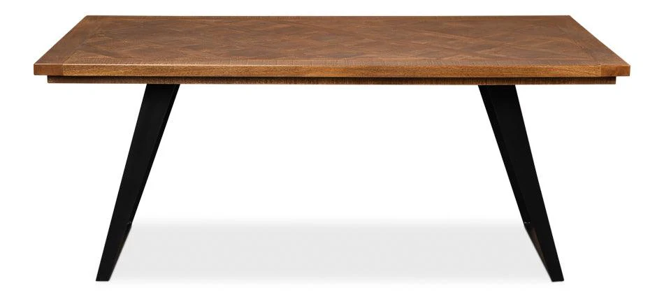 Paige Parquet Top Dining Table - Frankwebs