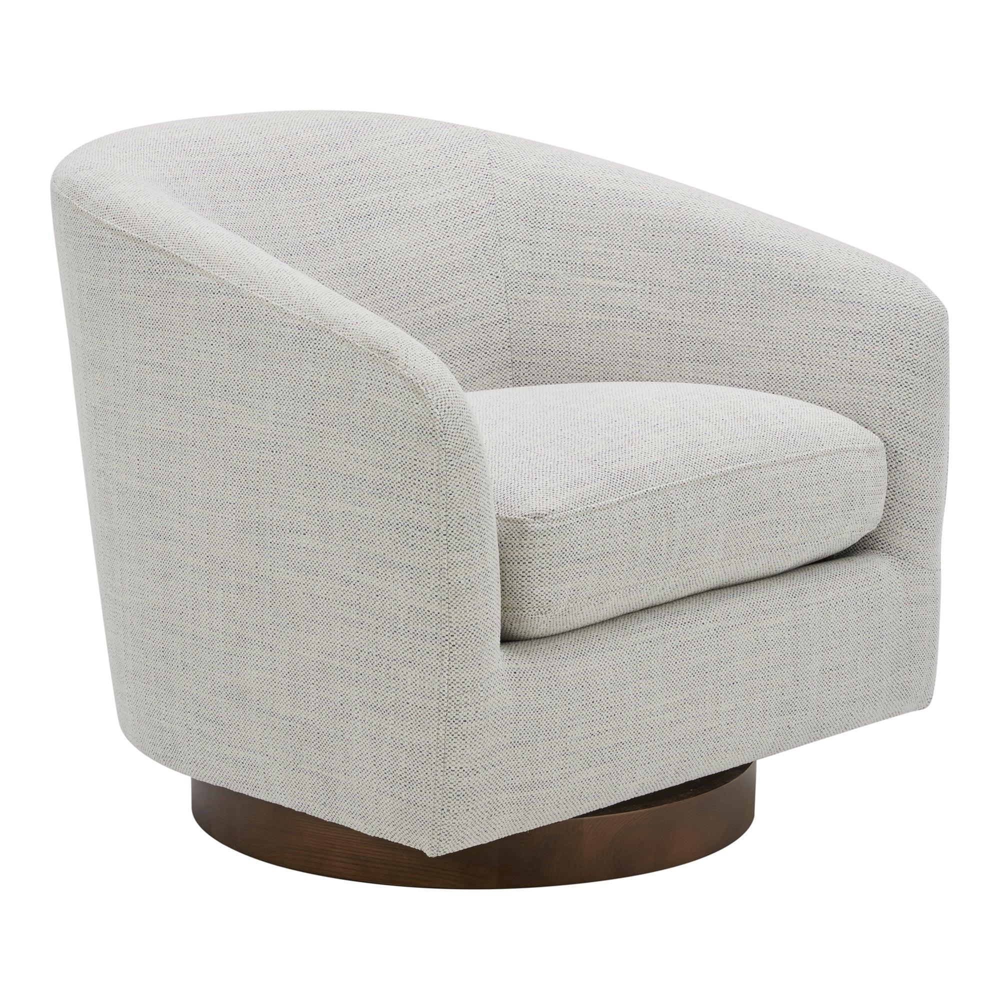 Oscy Swivel Chair Splashed White - Frankwebs
