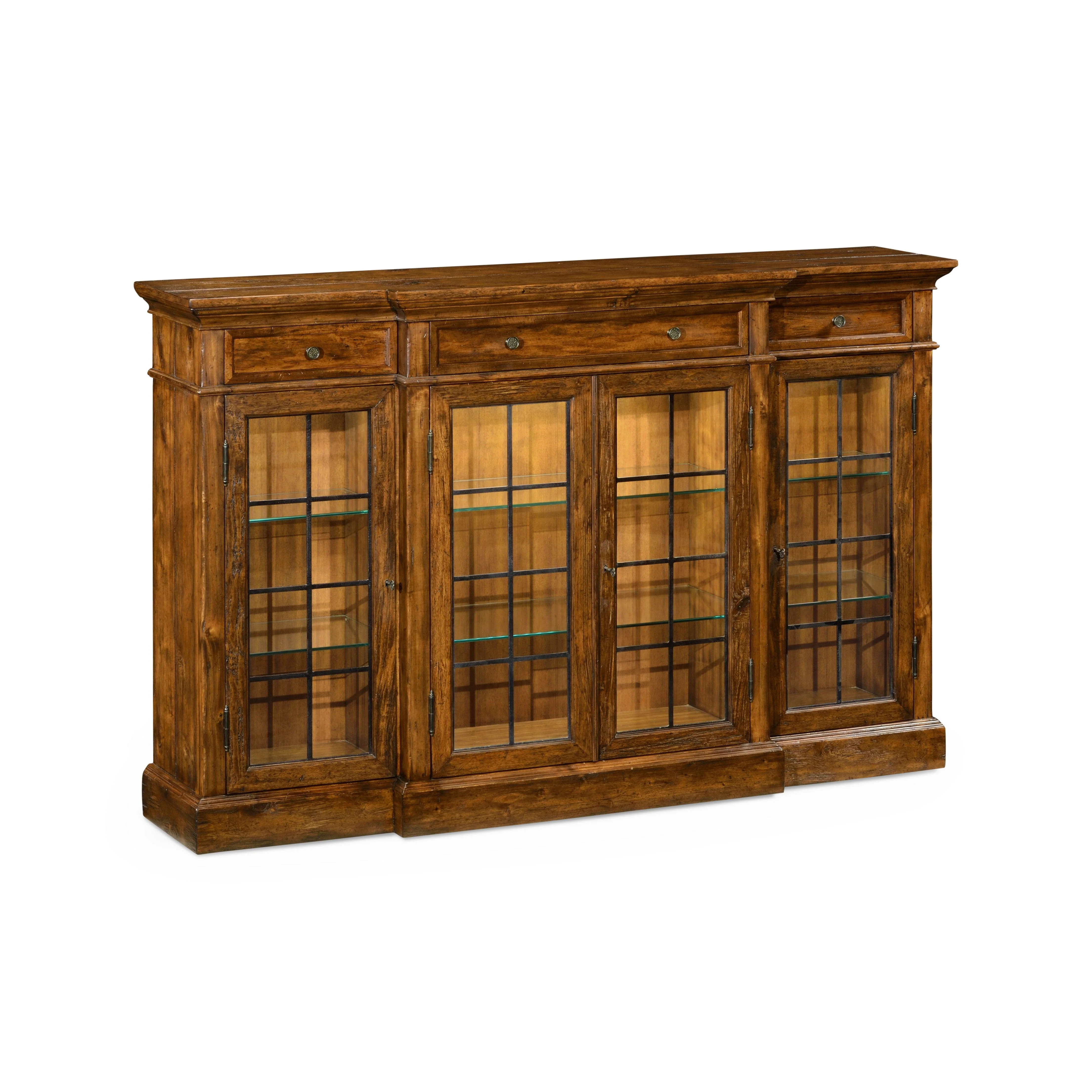 Casual Accents Country Walnut Lighted China Cabinet - Frankwebs
