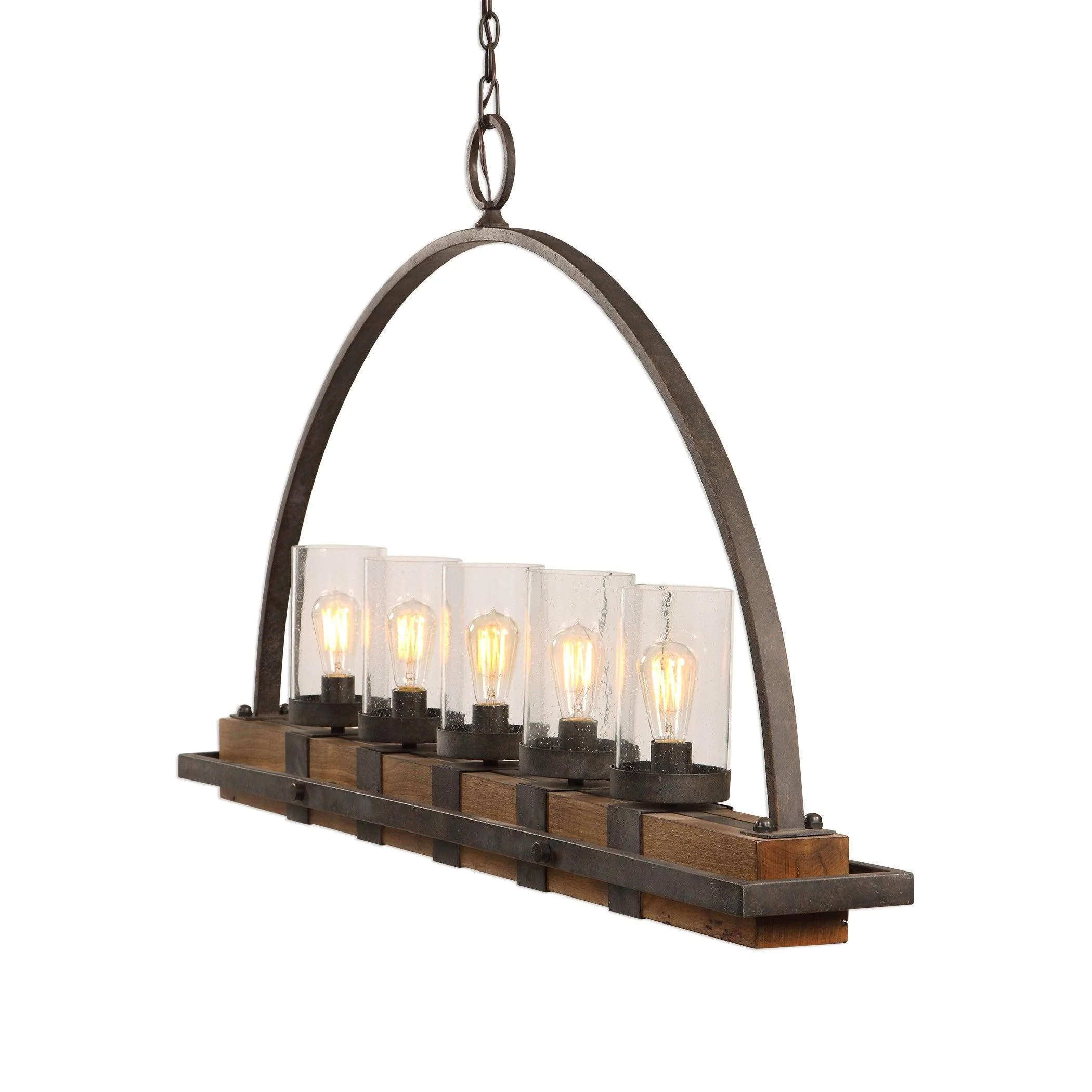 ATWOOD 5 LIGHT RUSTIC LINEAR CHANDELIER - Frankwebs