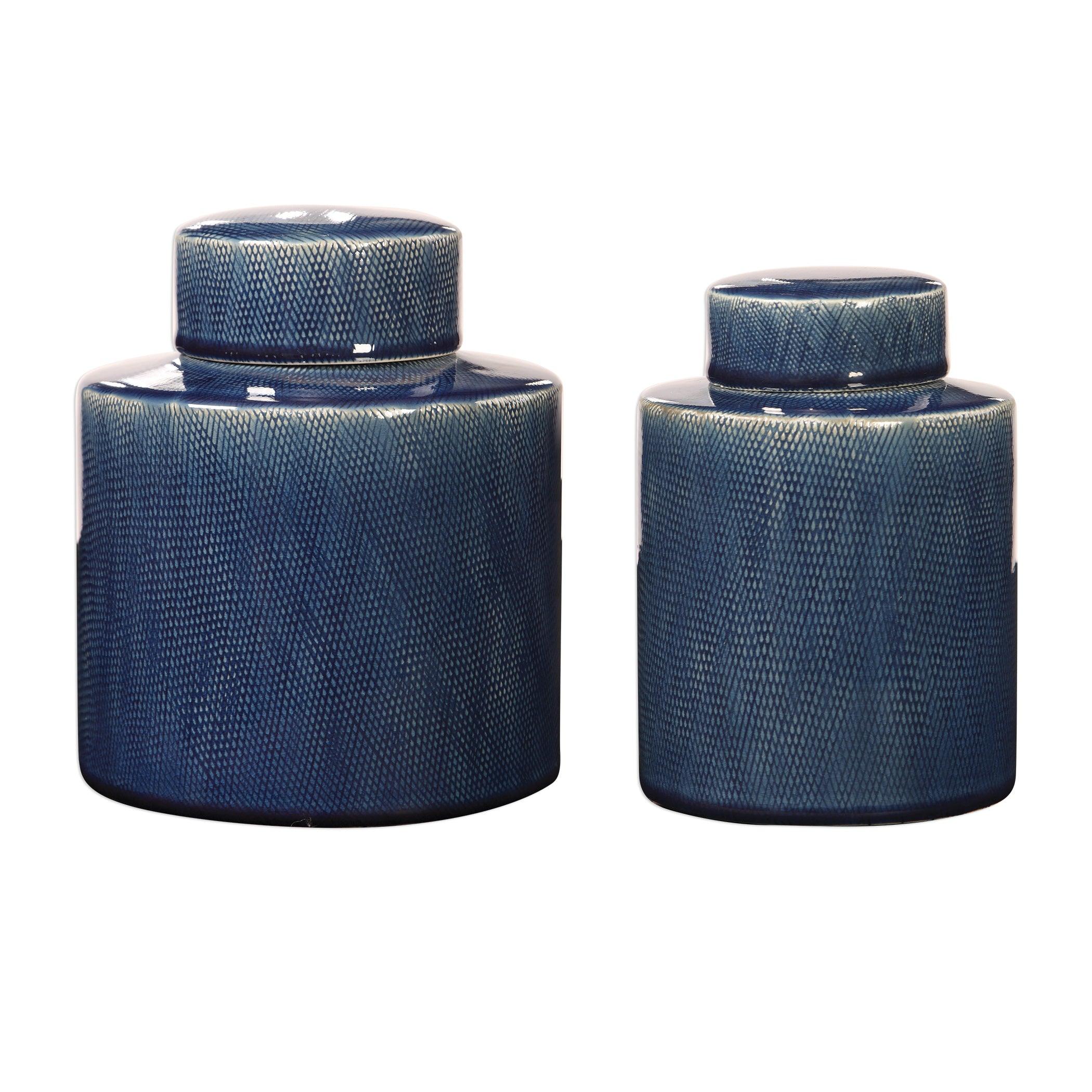 SANIYA BLUE CONTAINERS, SET OF 2 - Frankwebs