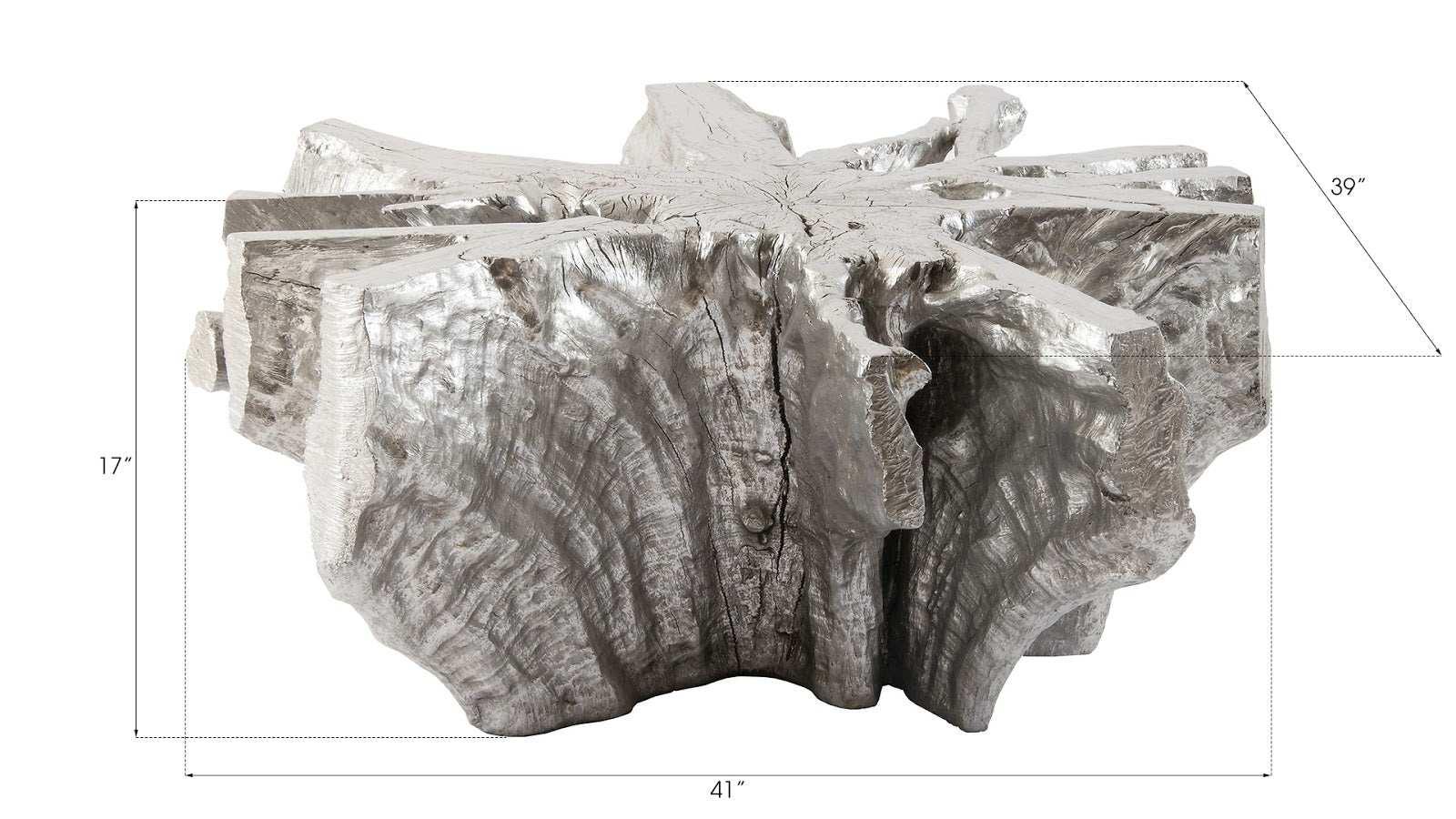 Dante Root Coffee Table, Silver Leaf - Frankwebs