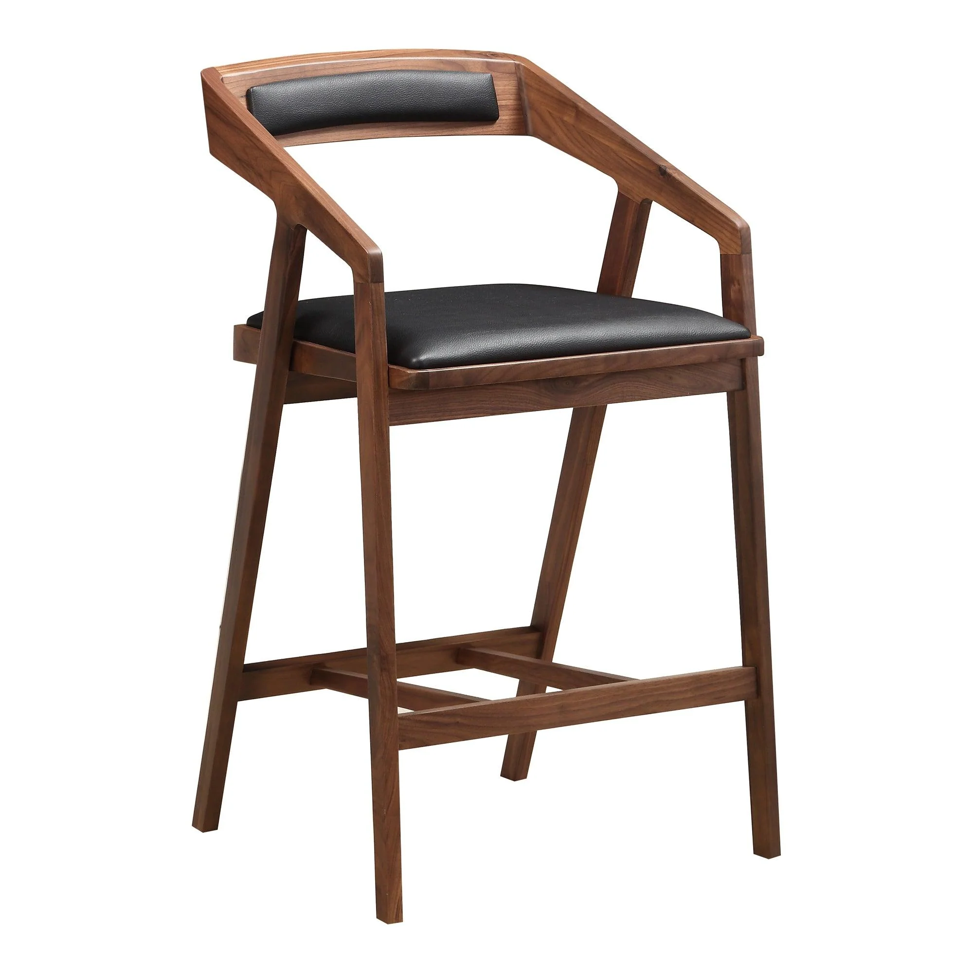 Padma Counter Stool Black Vegan Leather - Frankwebs