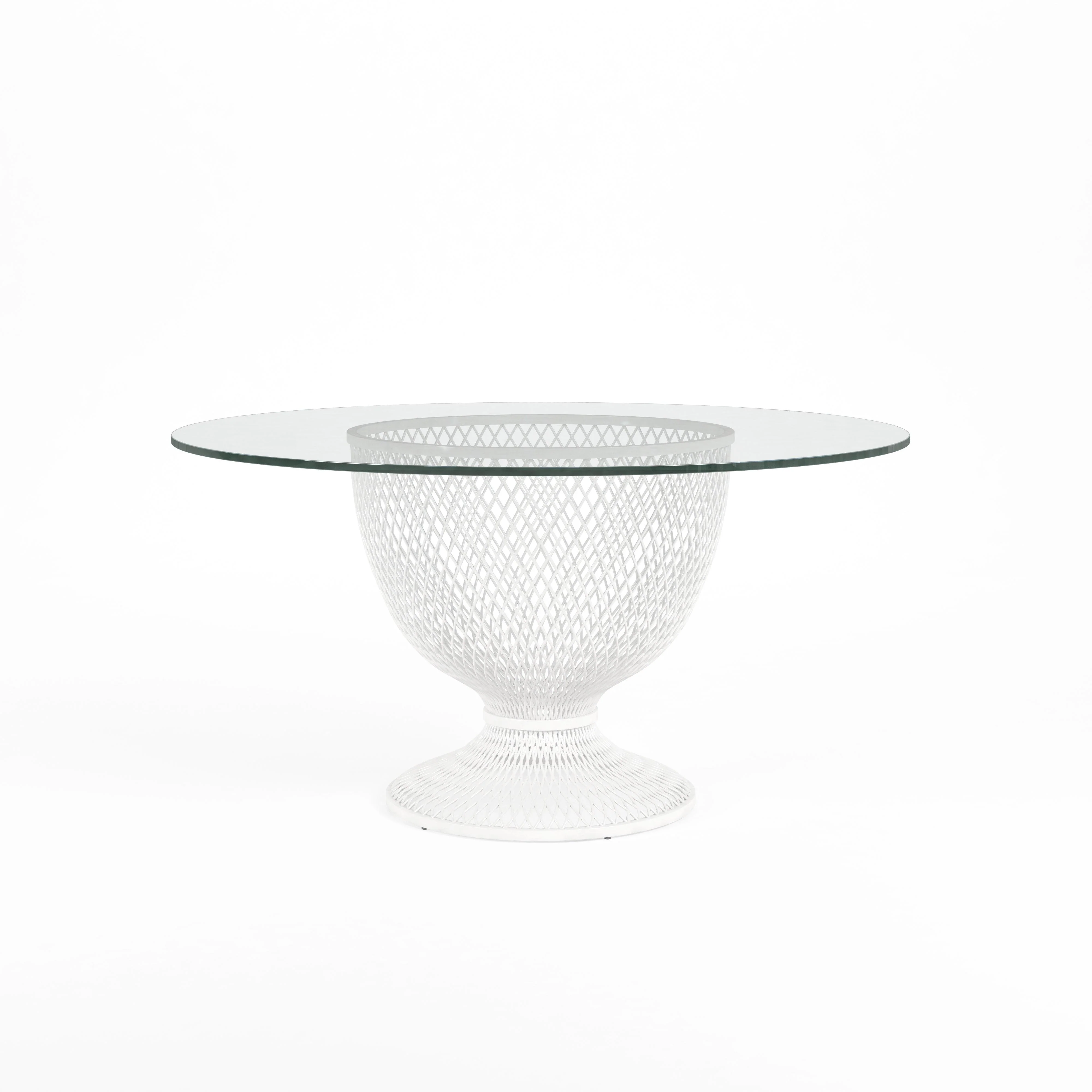 White Fall Streak Foyer Table Base - Frankwebs