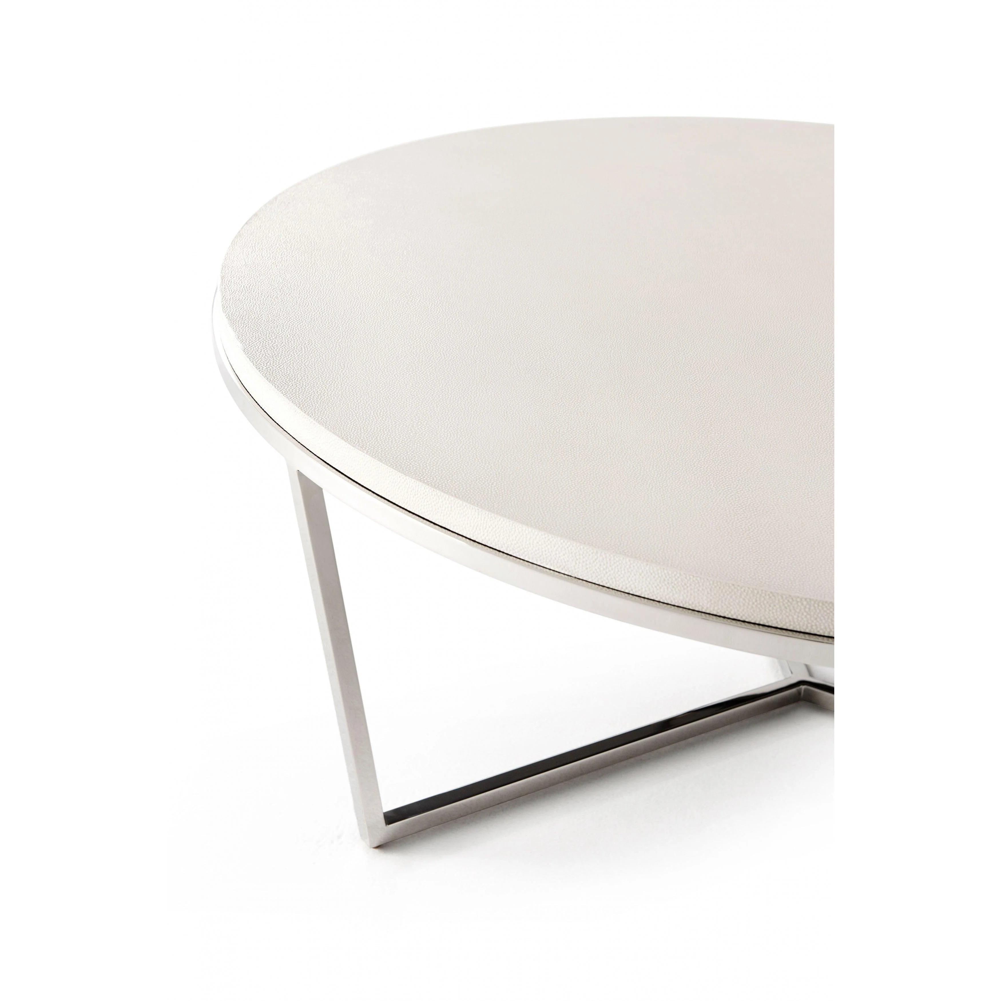 Fisher Round Cocktail Table (Shagreen) - Frankwebs