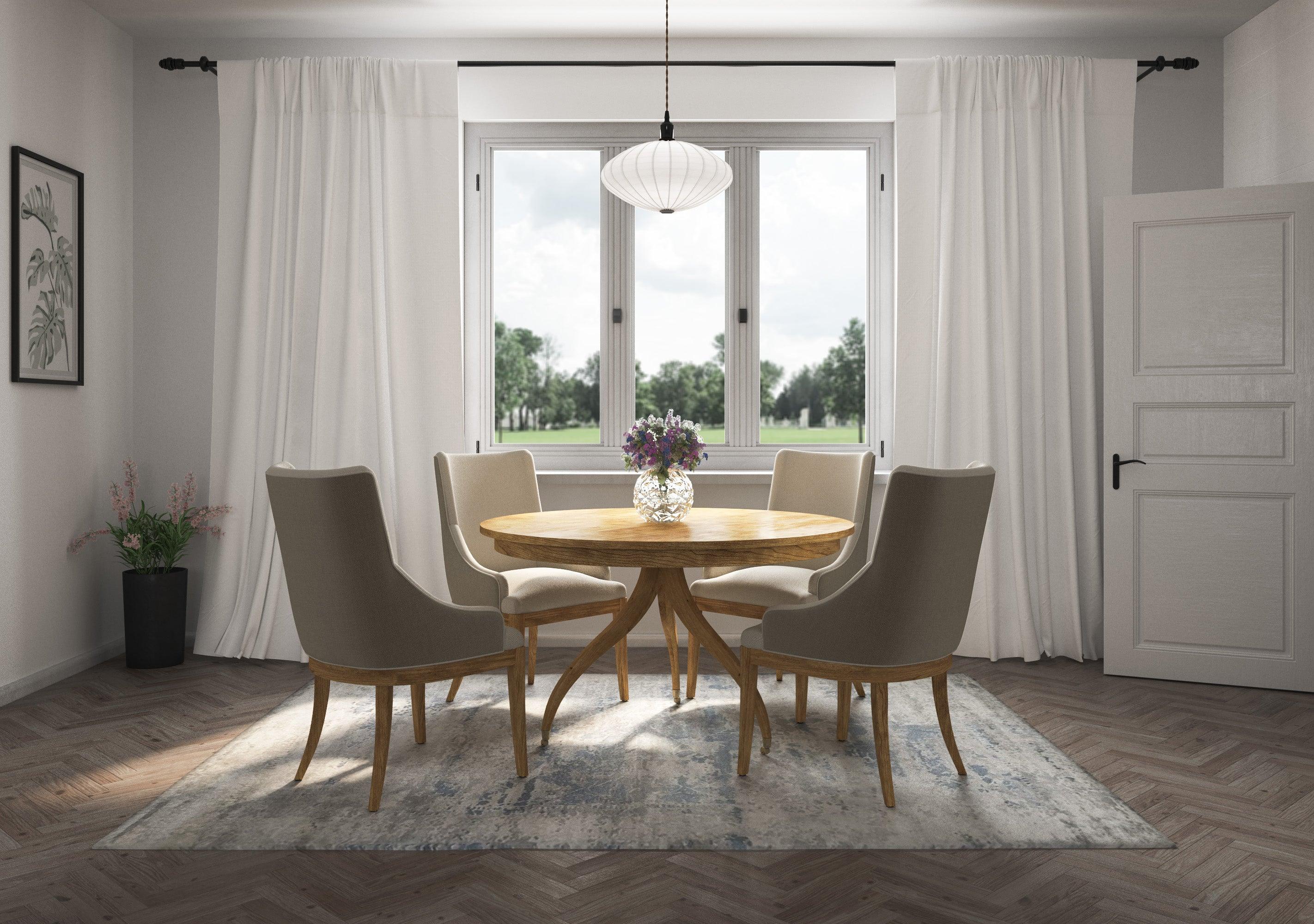 Timeless Solar Spider Leg Pedestal Dining Table in Sun Bleached Cherry - Frankwebs