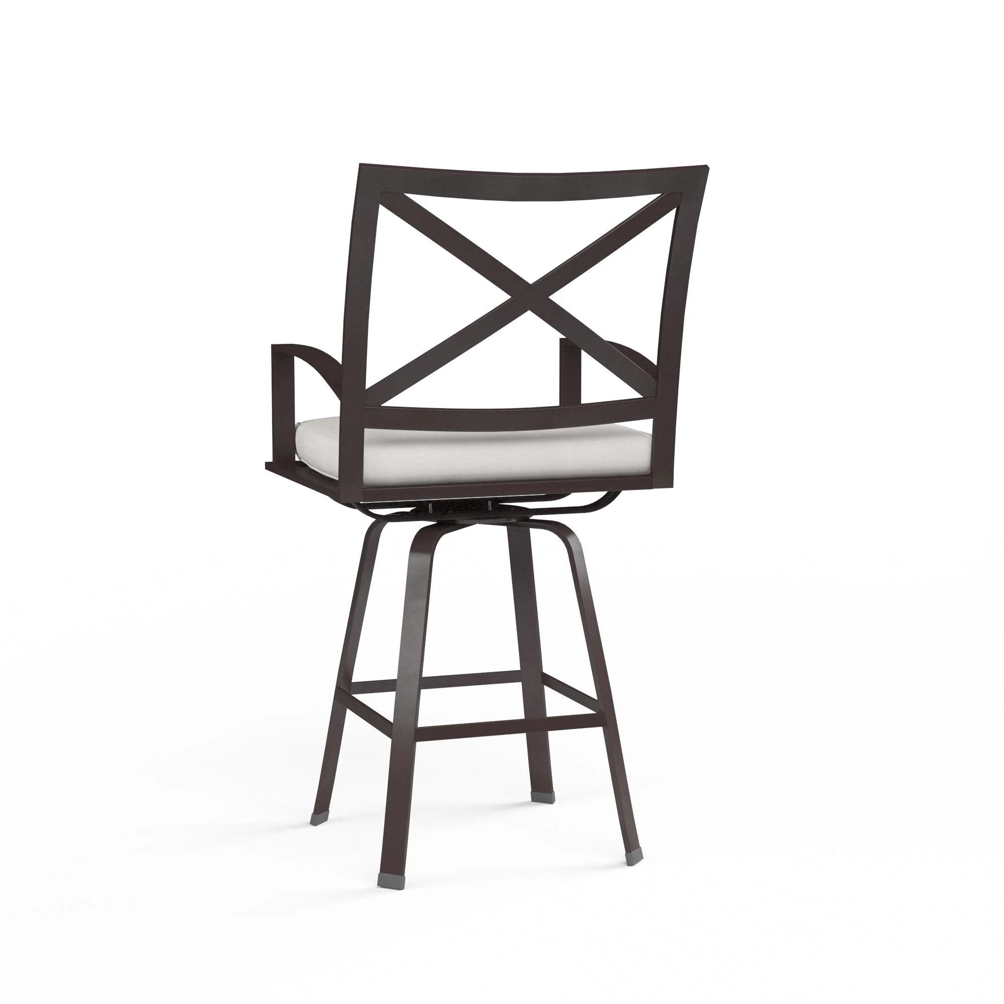 La Jolla Swivel Counter Stool in Canvas Flax w/ Self Welt - Frankwebs