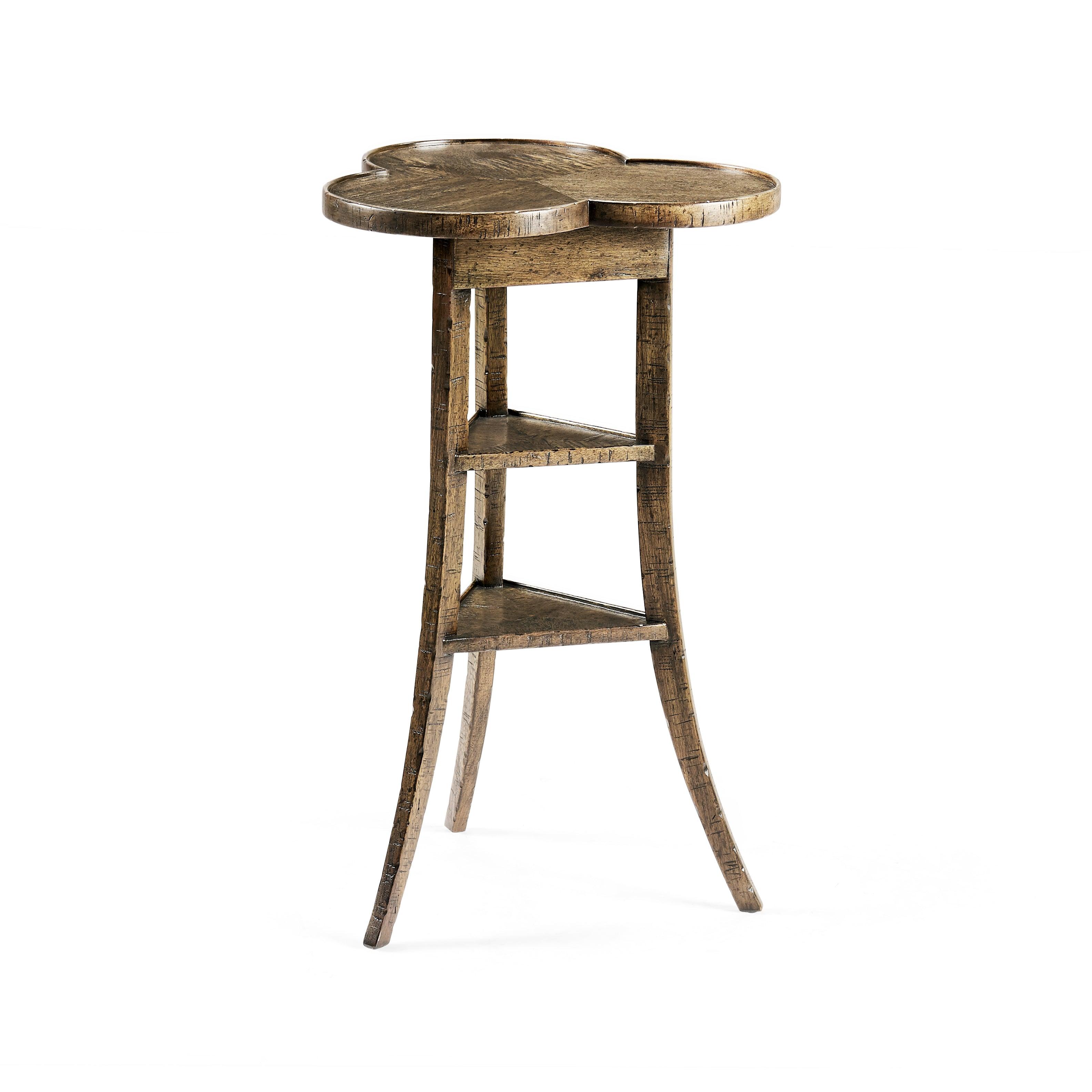 Casual Accents Medium Driftwood Trefoil Side Table - Frankwebs