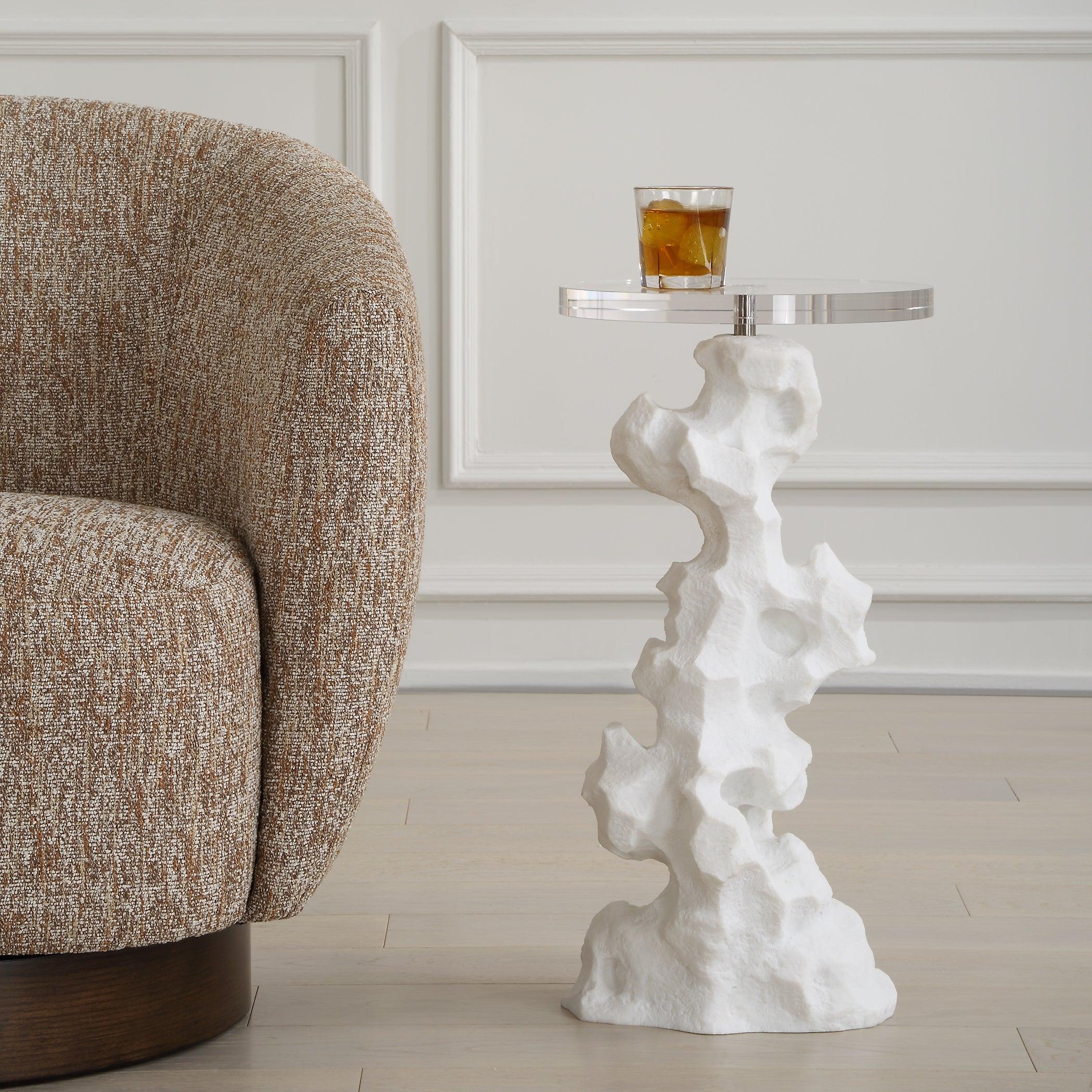 Remnant White Stone Drink Table - Frankwebs