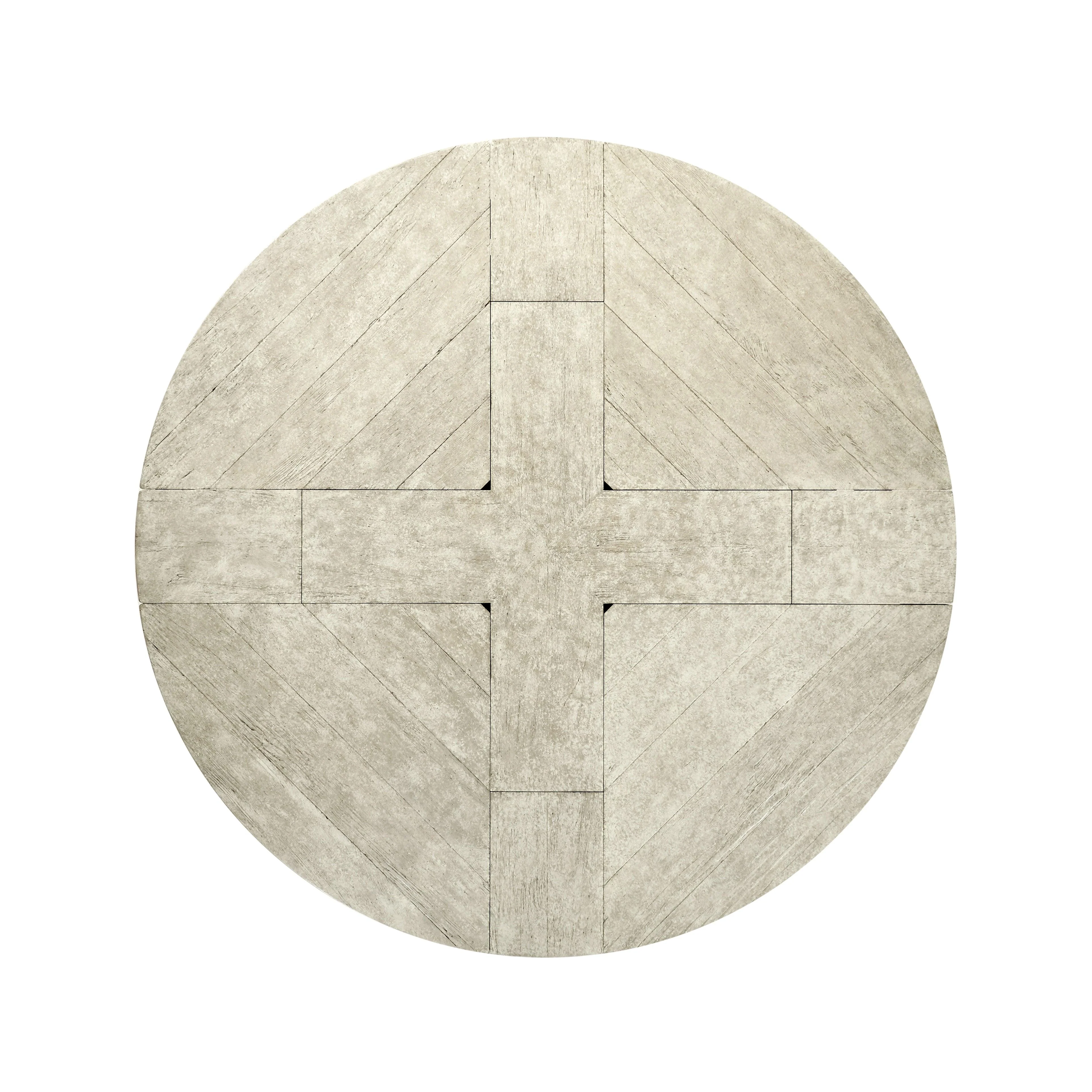 Casual Accents Whitewash Round Extendable Dining Table - Frankwebs