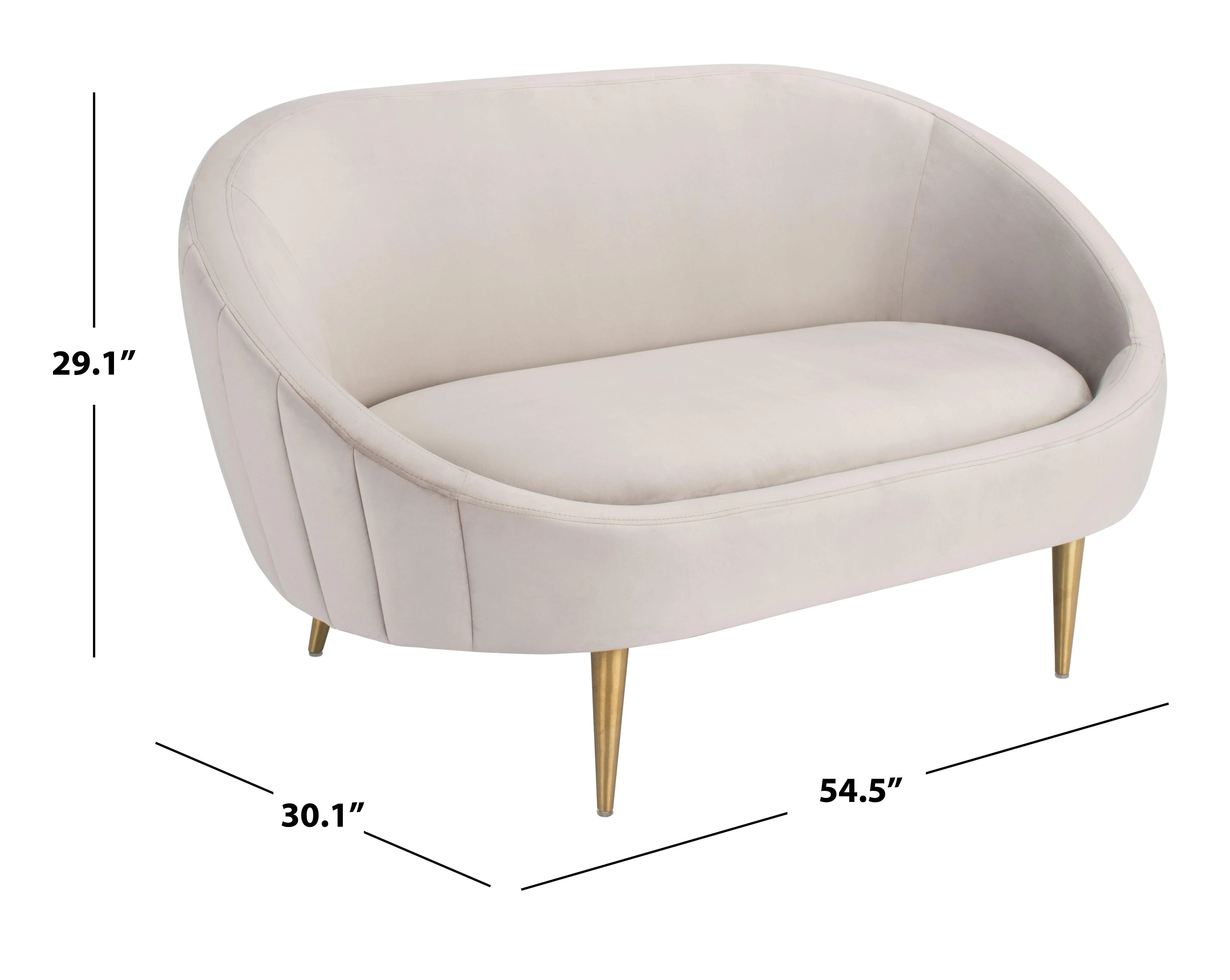 RAZIA CHANNEL TUFTED TUB LOVESEAT - Frankwebs