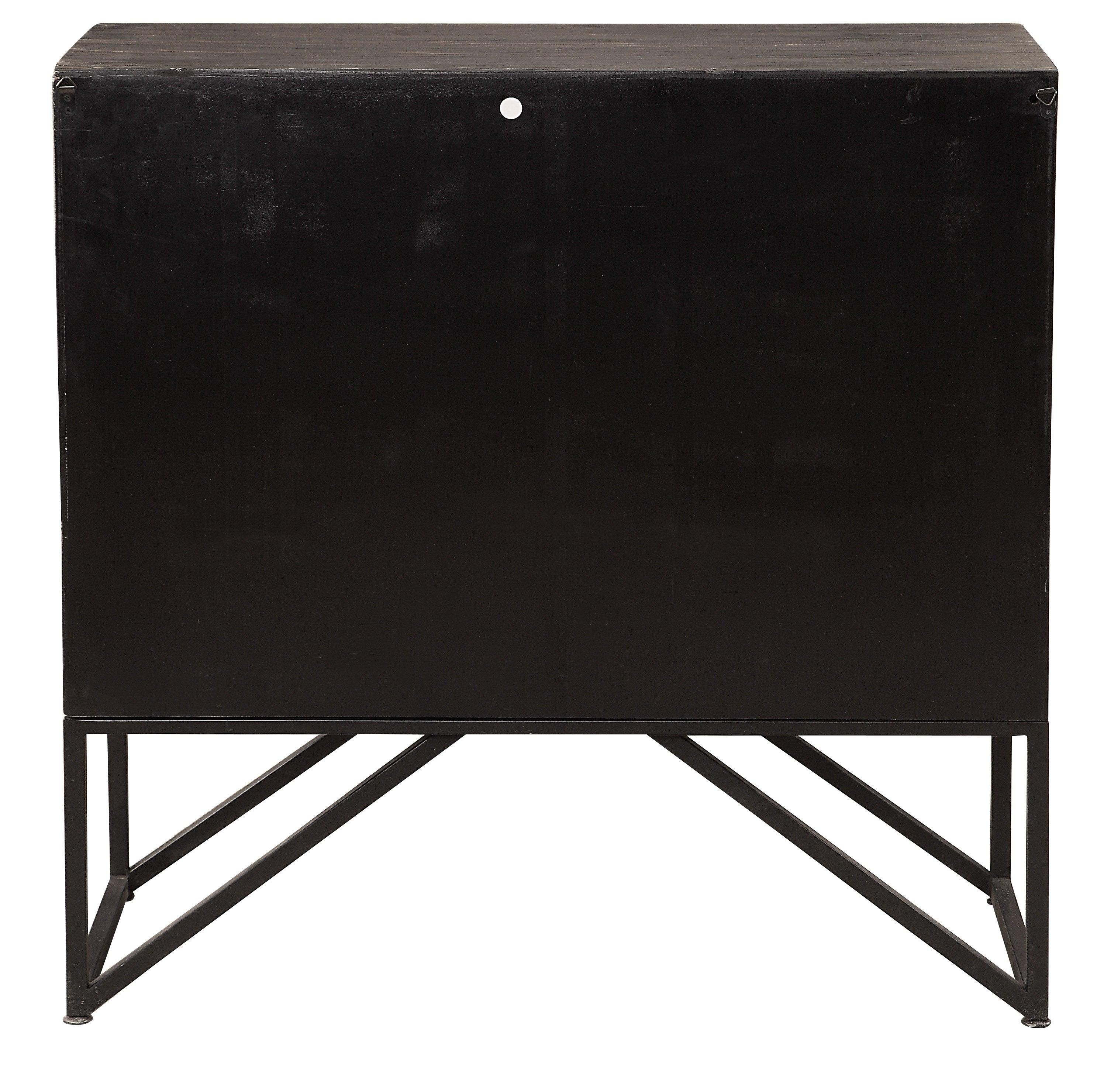 Zadie Ebony Accent Cabinet - Frankwebs