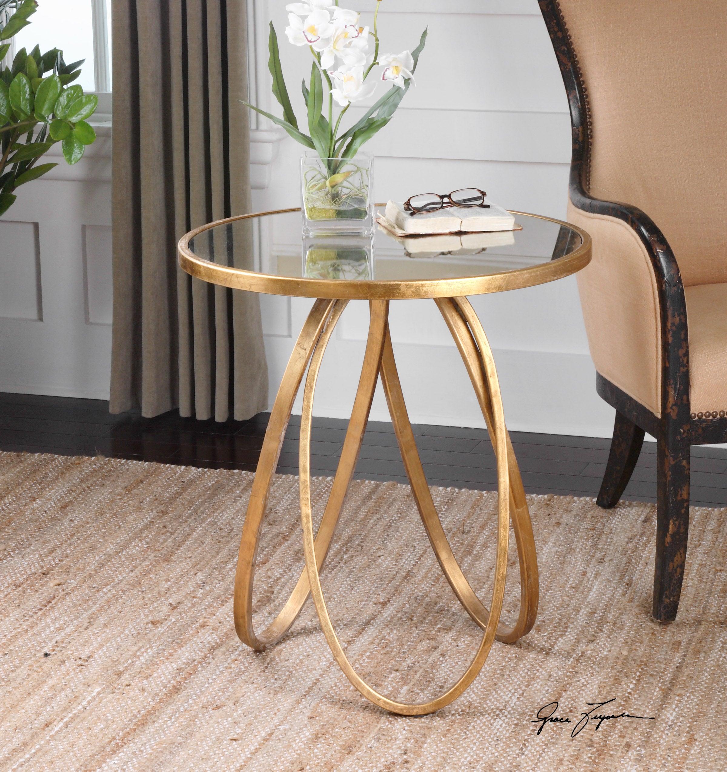 Montrez Gold Side Table - Frankwebs