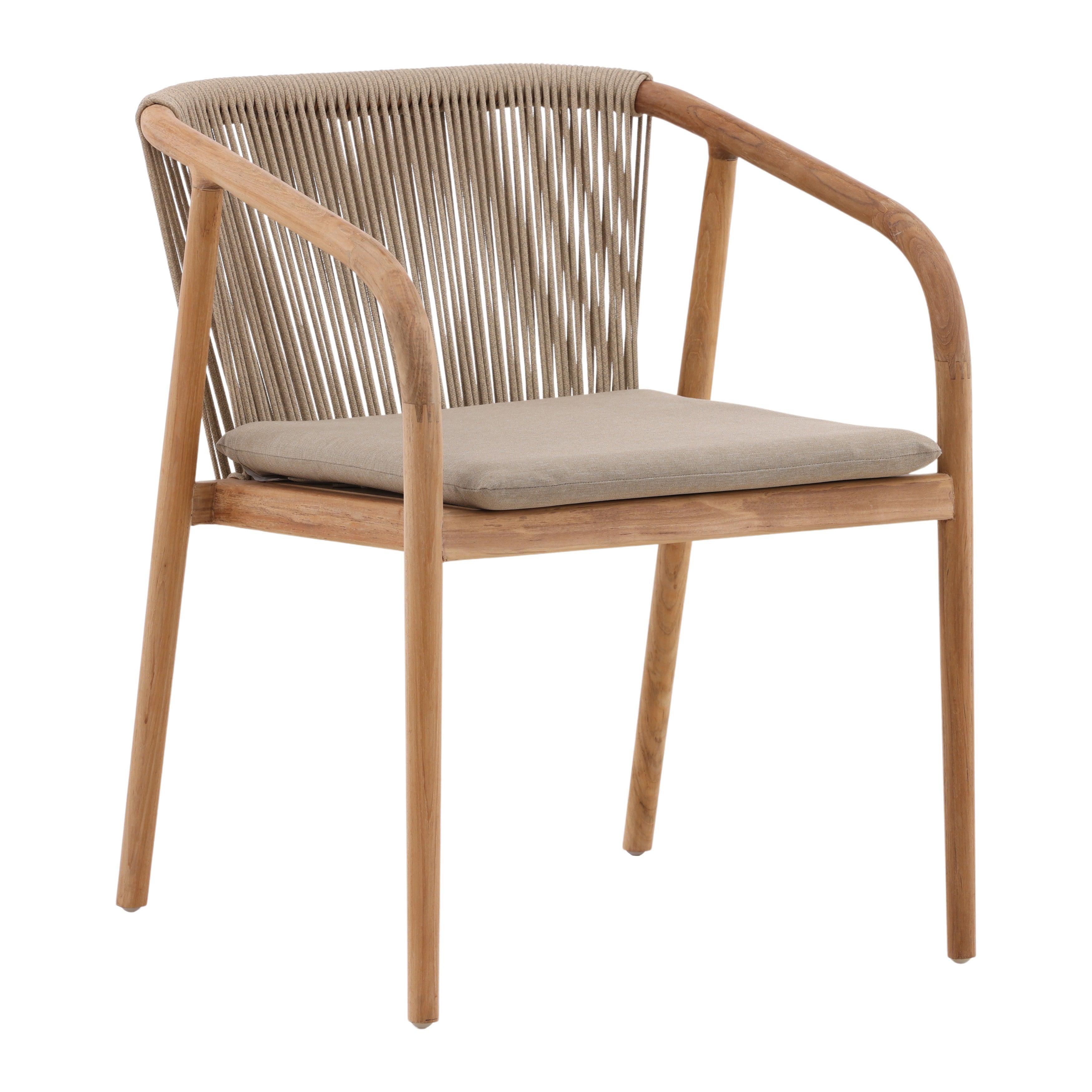 Carsen Outdoor Dining Chair Beige - Frankwebs