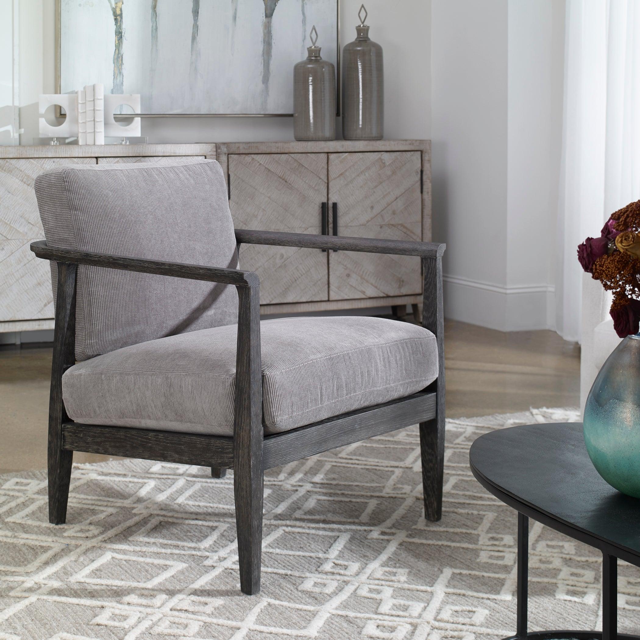 Brunei Modern Gray Accent Chair - Frankwebs