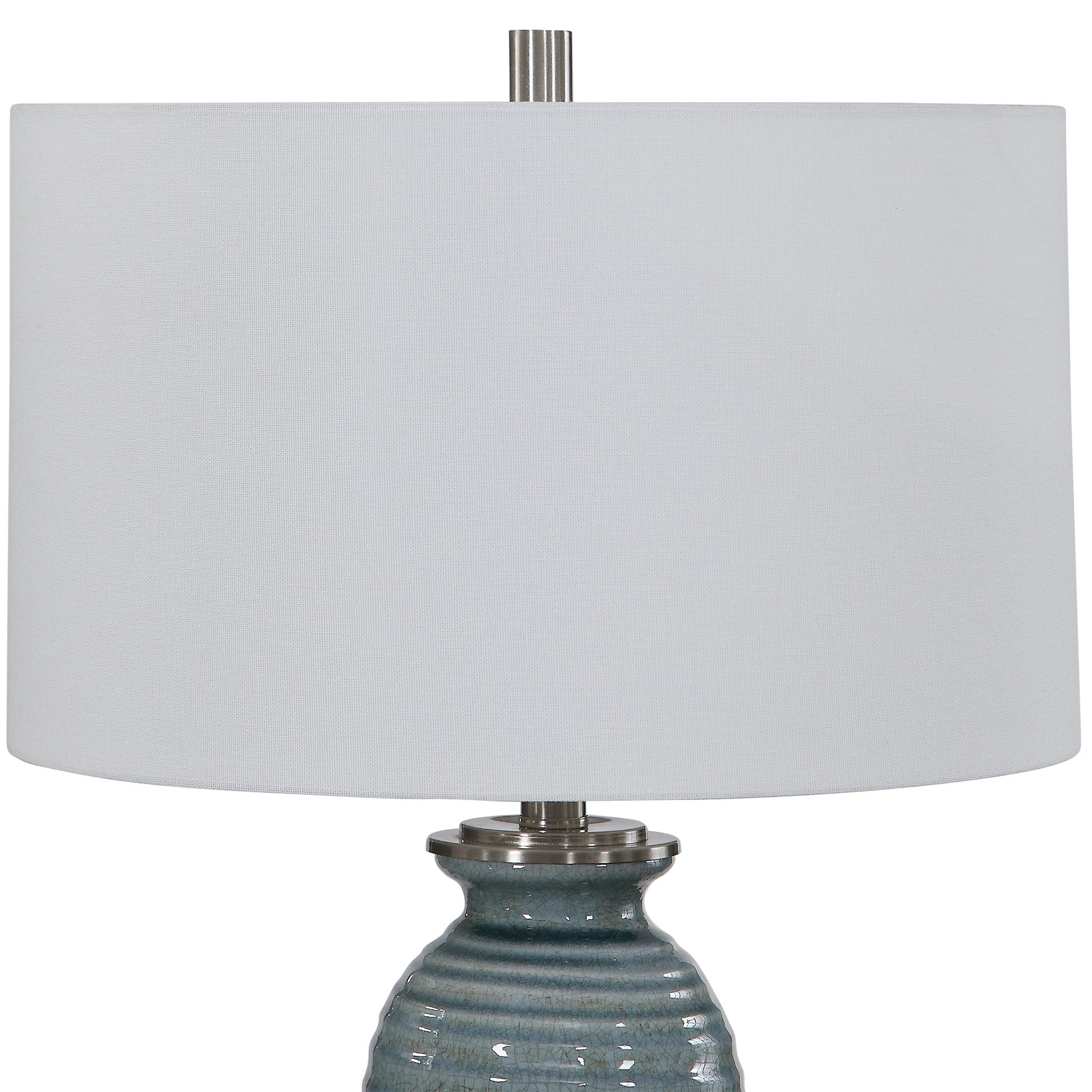 ZAILA LIGHT BLUE TABLE LAMP - Frankwebs