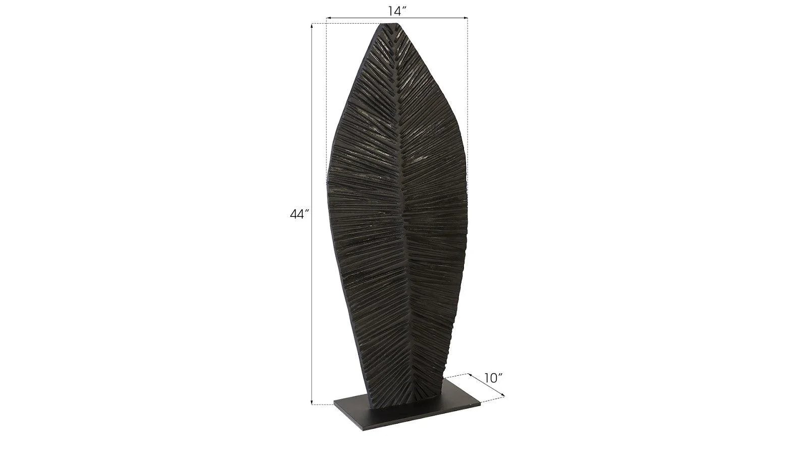 Carved Leaf on Stand, Burnt, SM - Frankwebs