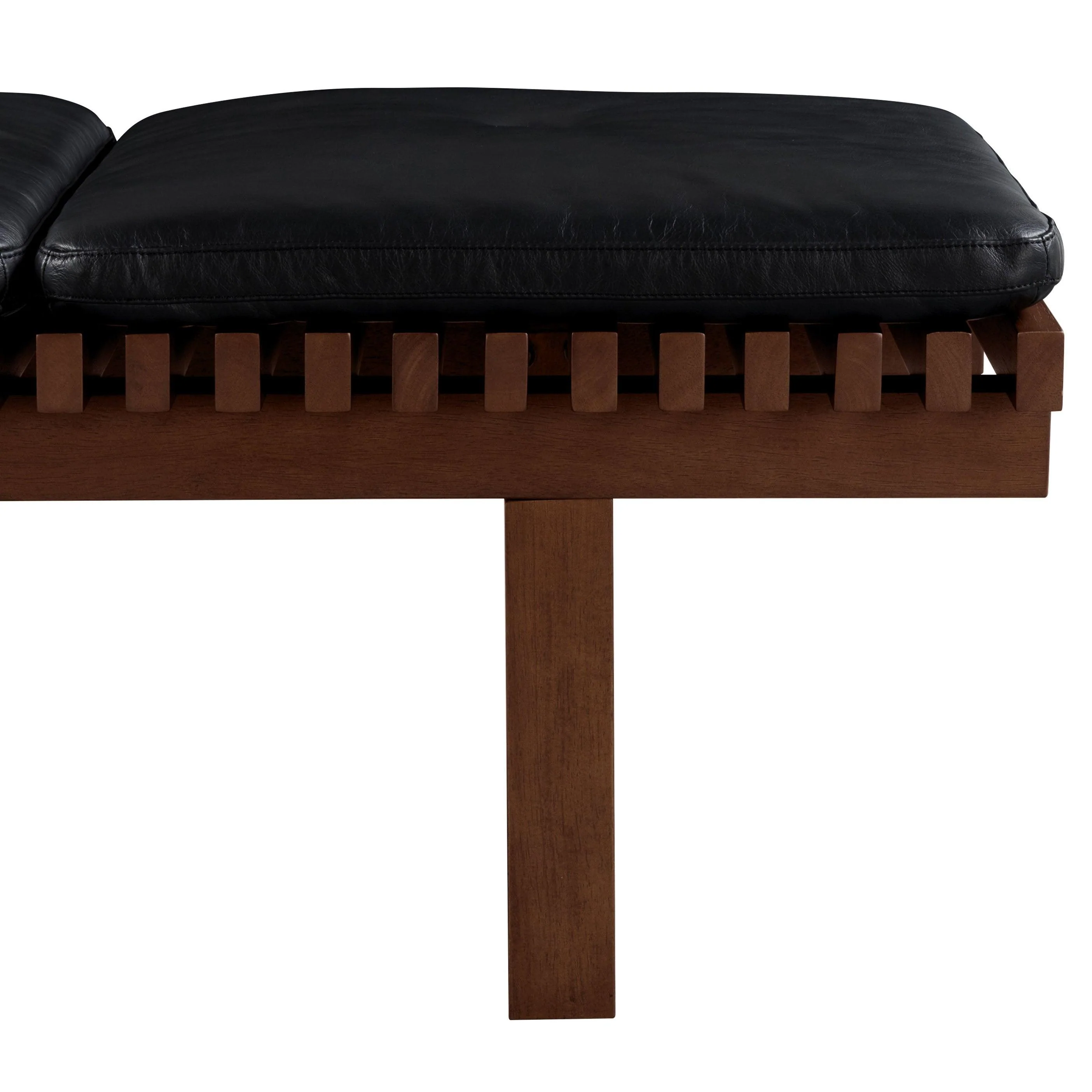 BOLIVAR LEATHER AND WOOD BENCH - Frankwebs