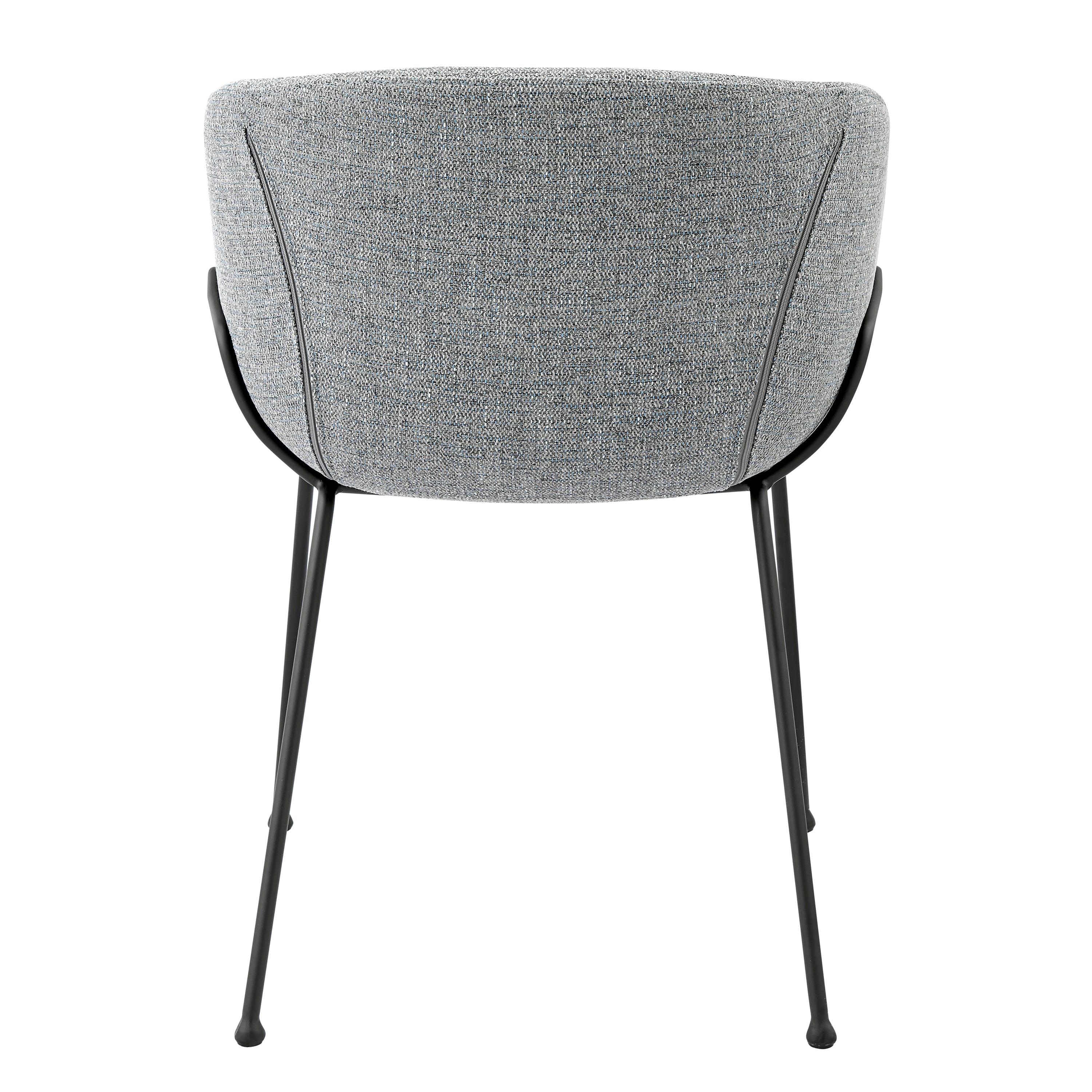 Zach Armchair with Leatherette and Powder Coated Steel Frame and Legs - Set of 2 - Frankwebs