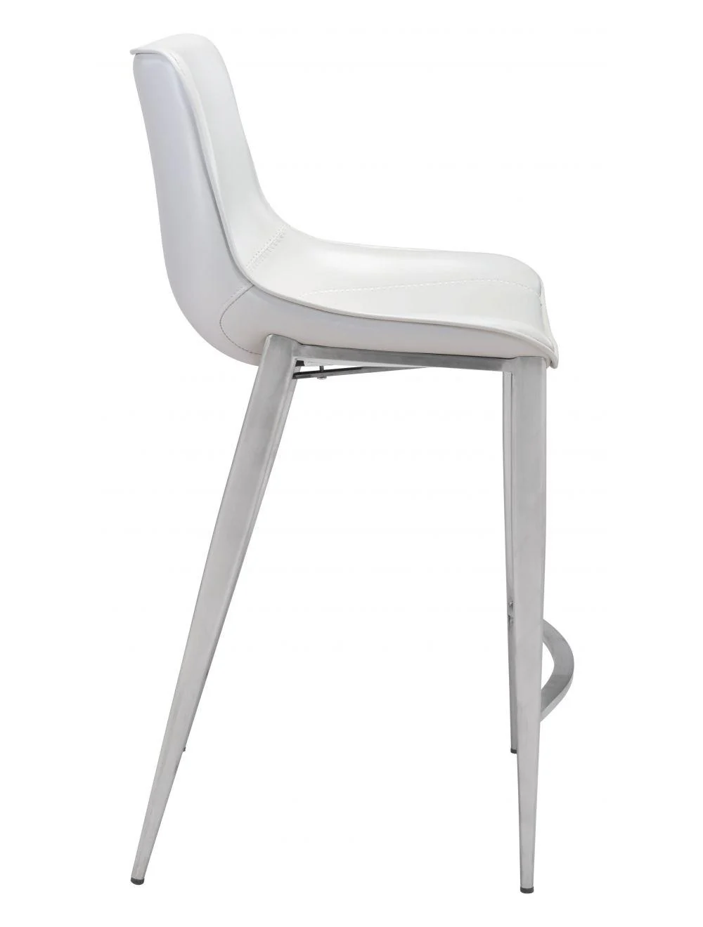 Magnus Counter Chair (Set of 2) White & Silver - Frankwebs