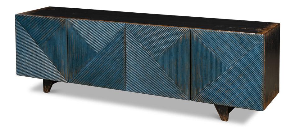 Low Wall Console For Tv - Blue - Frankwebs