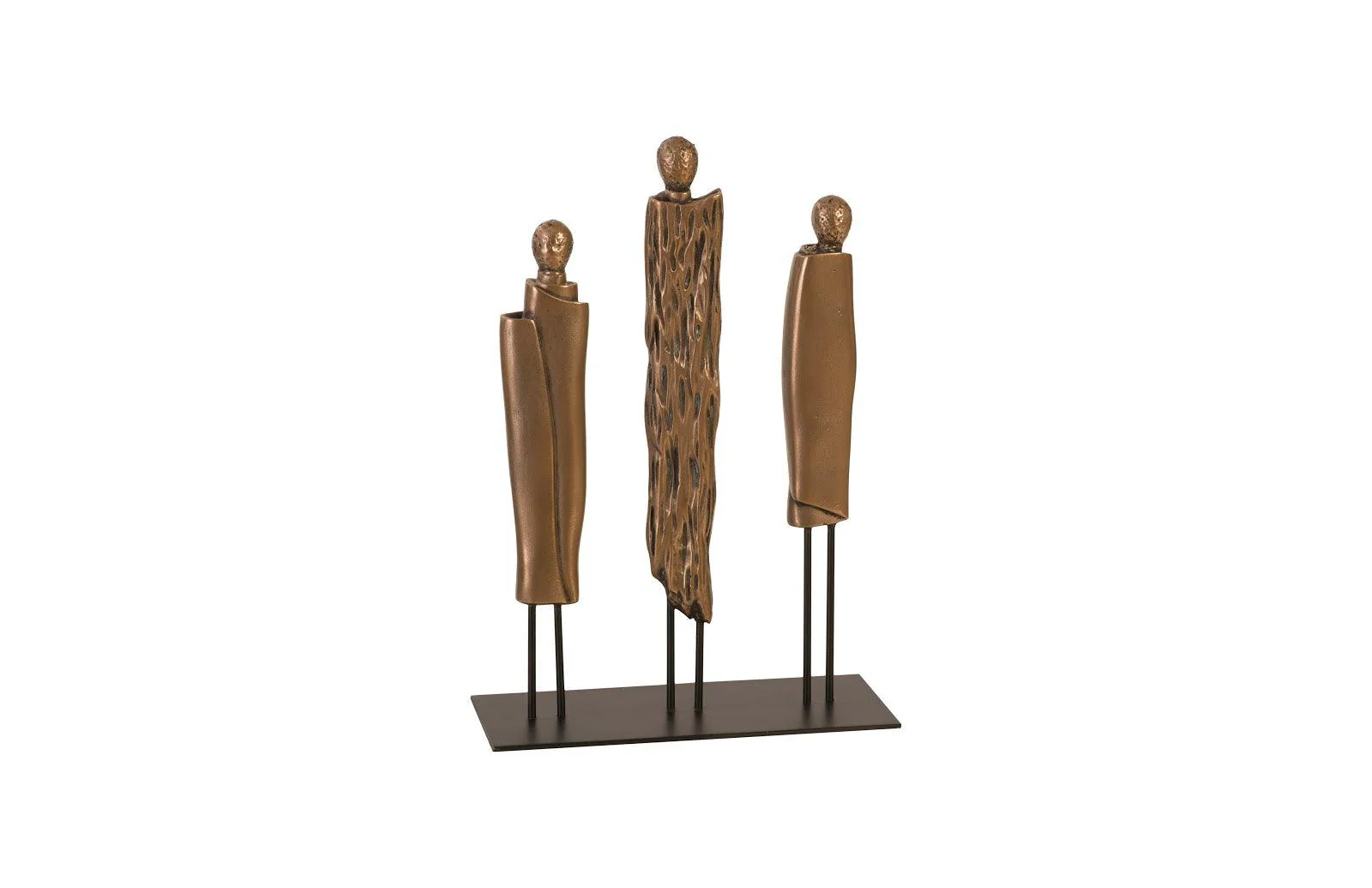 Robed Monk Trio Sculpture, Resin, Bronze Finish - Frankwebs