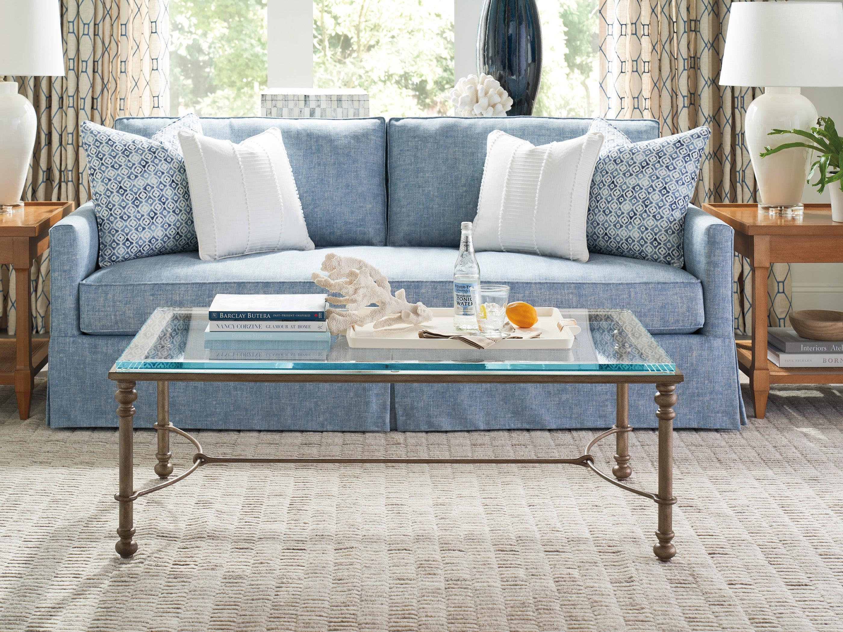 Laguna Bluff Metal And Glass Cocktail Table - Frankwebs