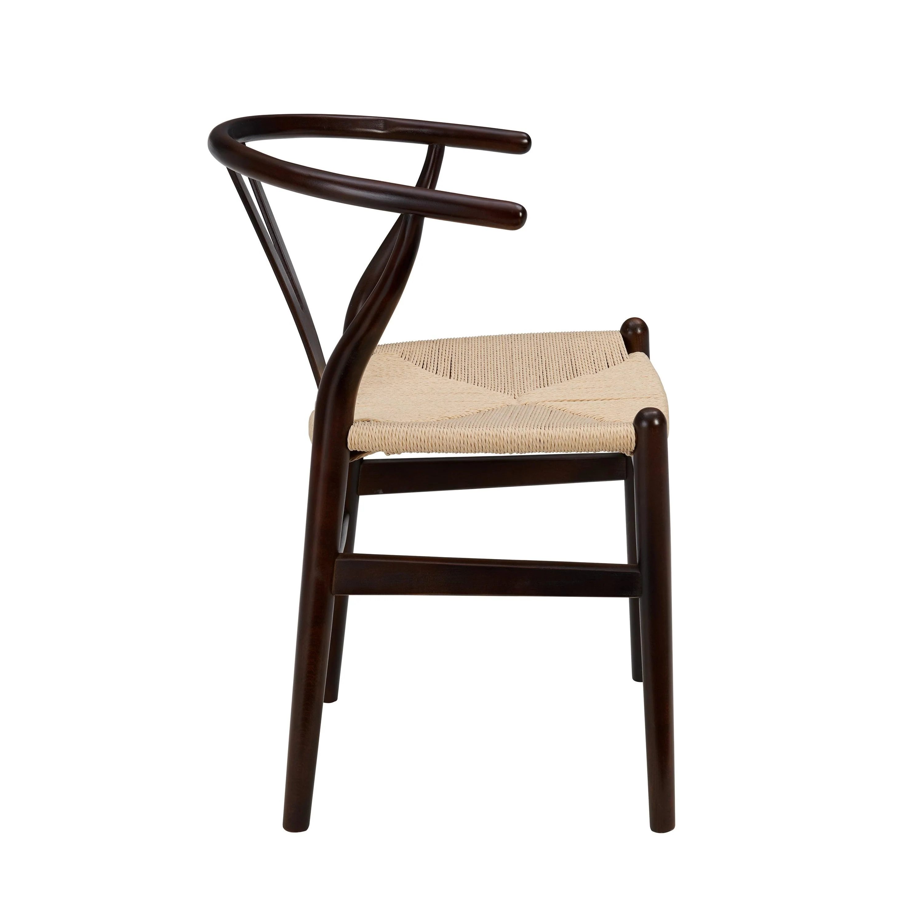 Evelina Side Chair with Stained Framed and Rush Seat - Set of 2 - Frankwebs