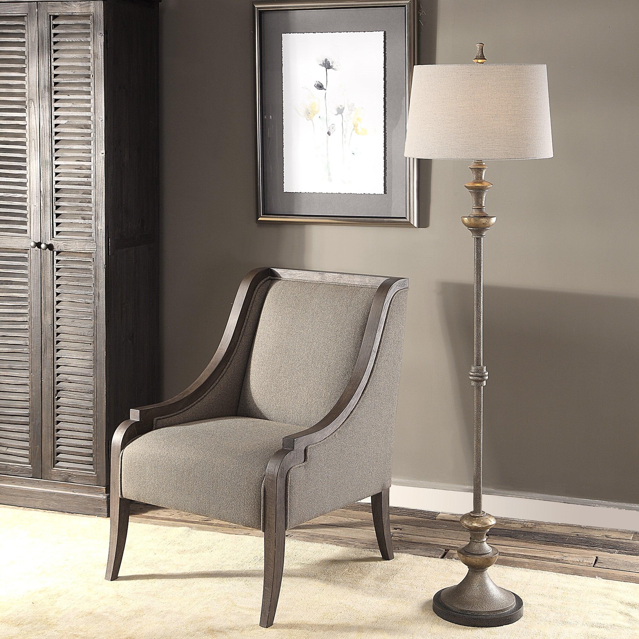 Vetralla Silver Bronze Floor Lamp - Frankwebs