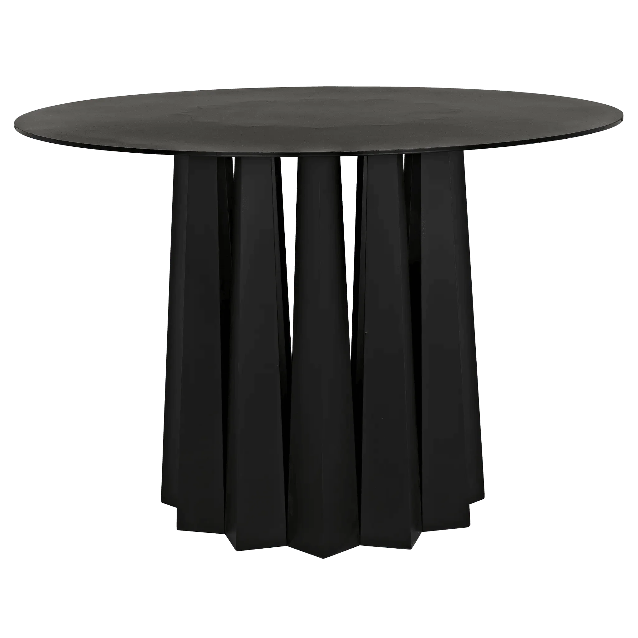 Column Dining Table, Black Steel - Frankwebs