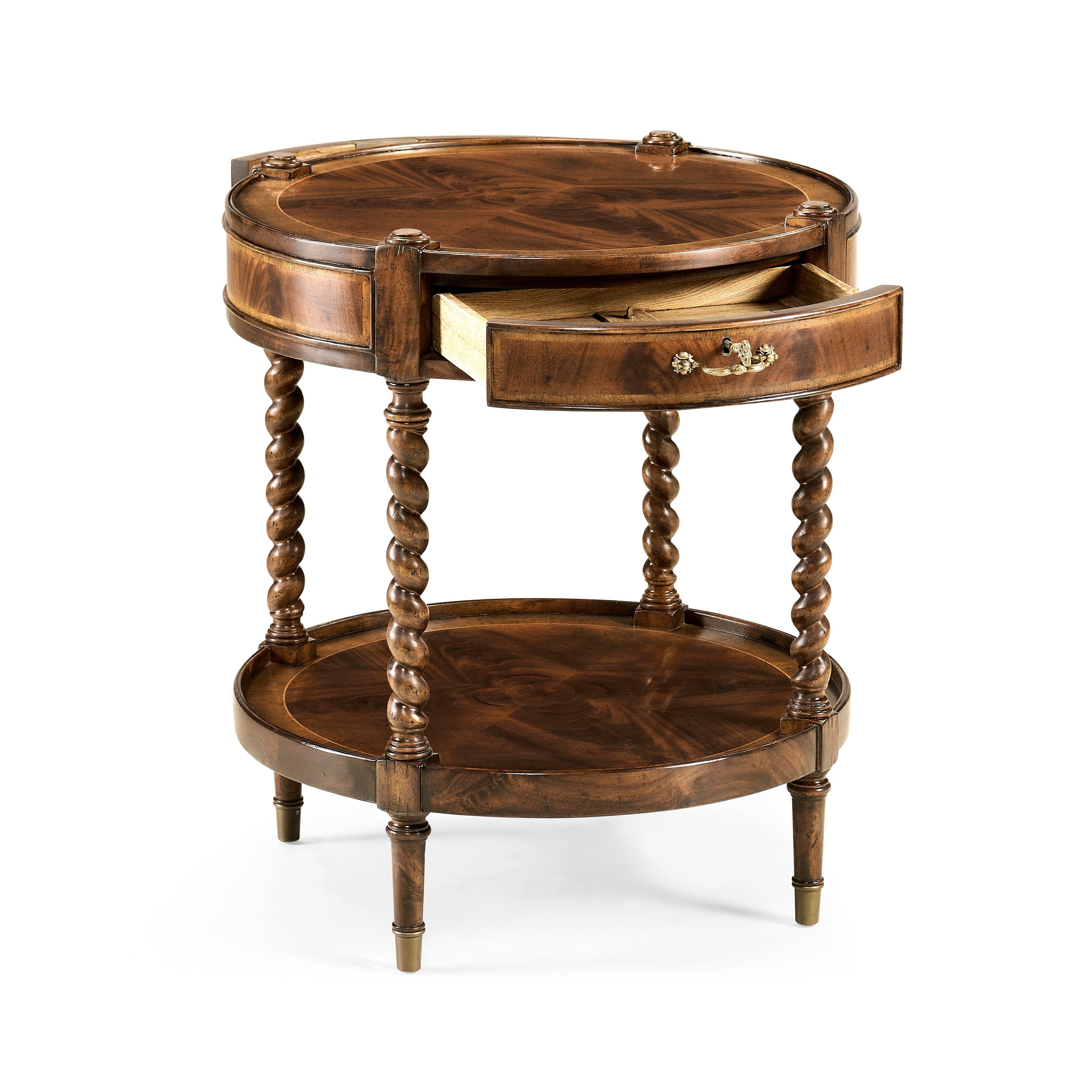 Regency Style Mahogany Round Side Table - Frankwebs