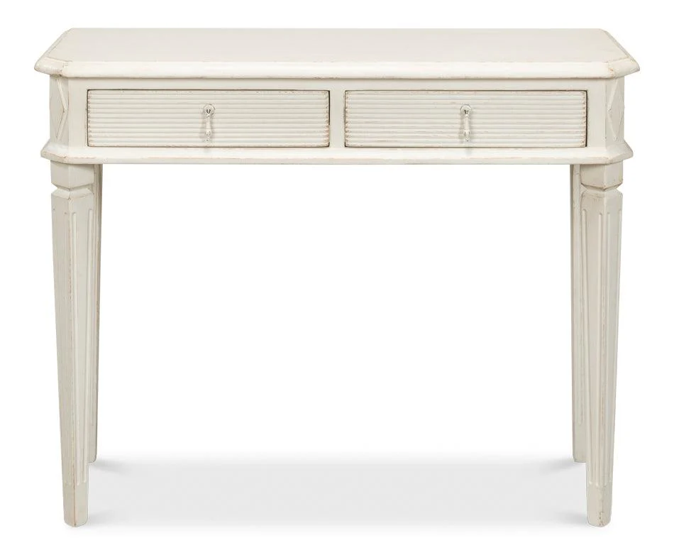 Cora Lamp Table - Antique White - Frankwebs