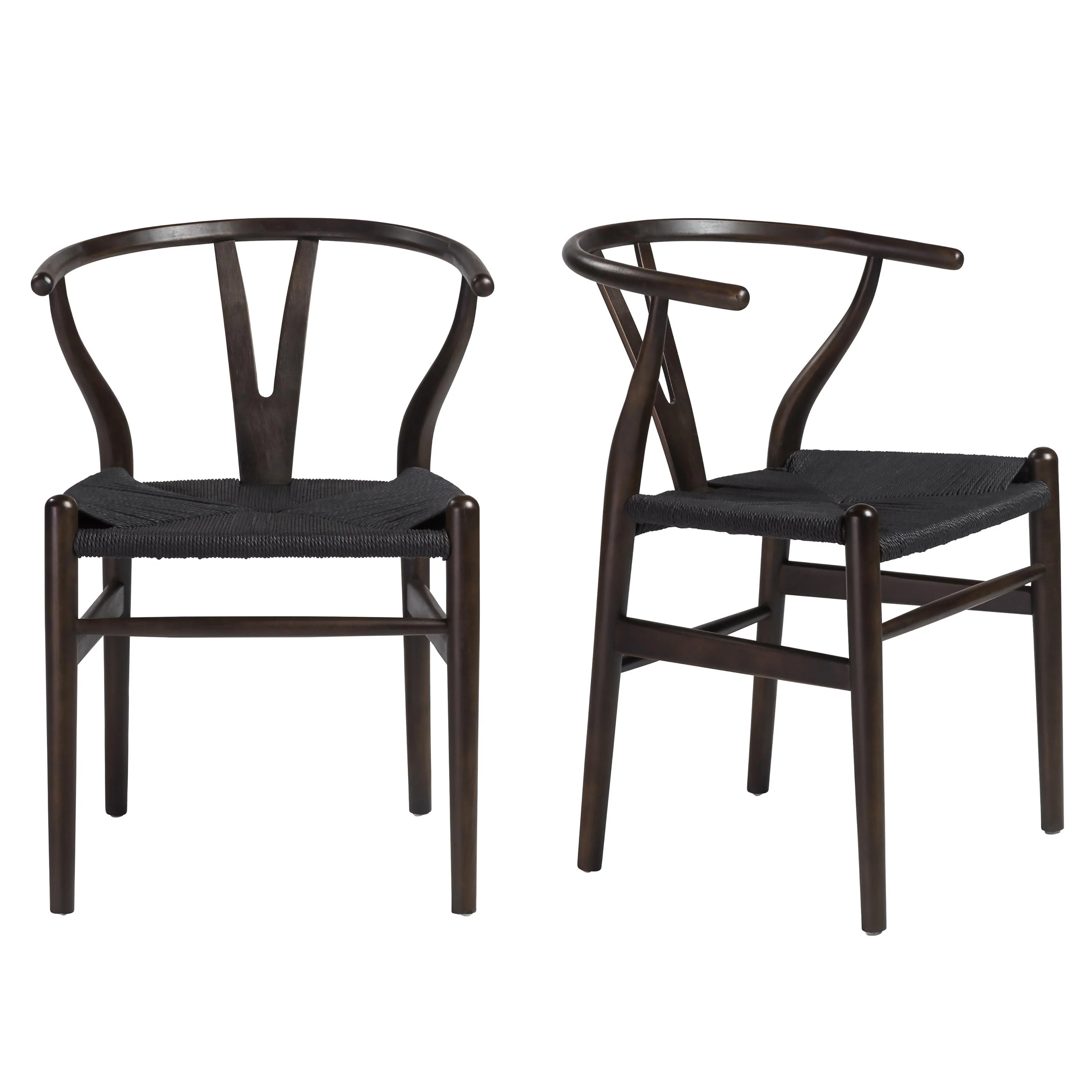 Evelina Side Chair with Stained Framed and Rush Seat - Set of 2 - Frankwebs