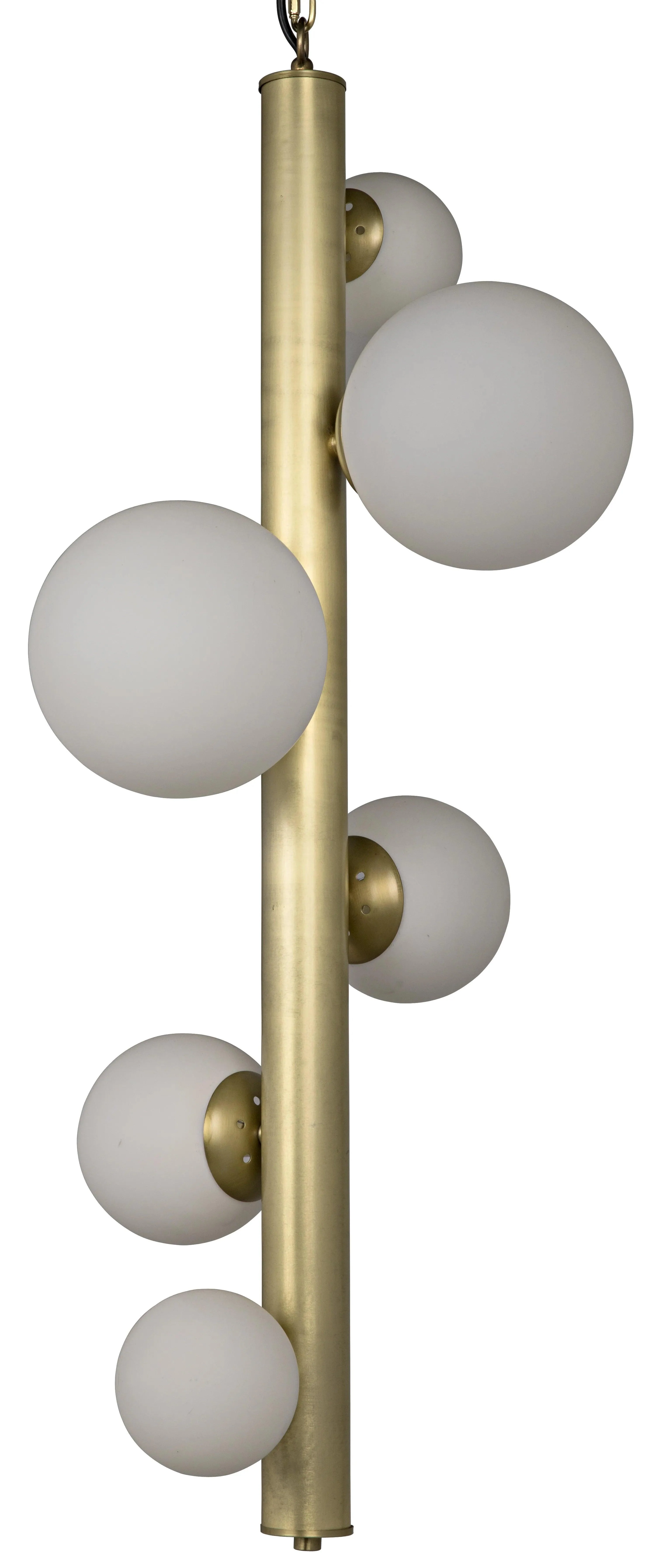 Orellana Chandelier, Metal with Brass Finish - Frankwebs