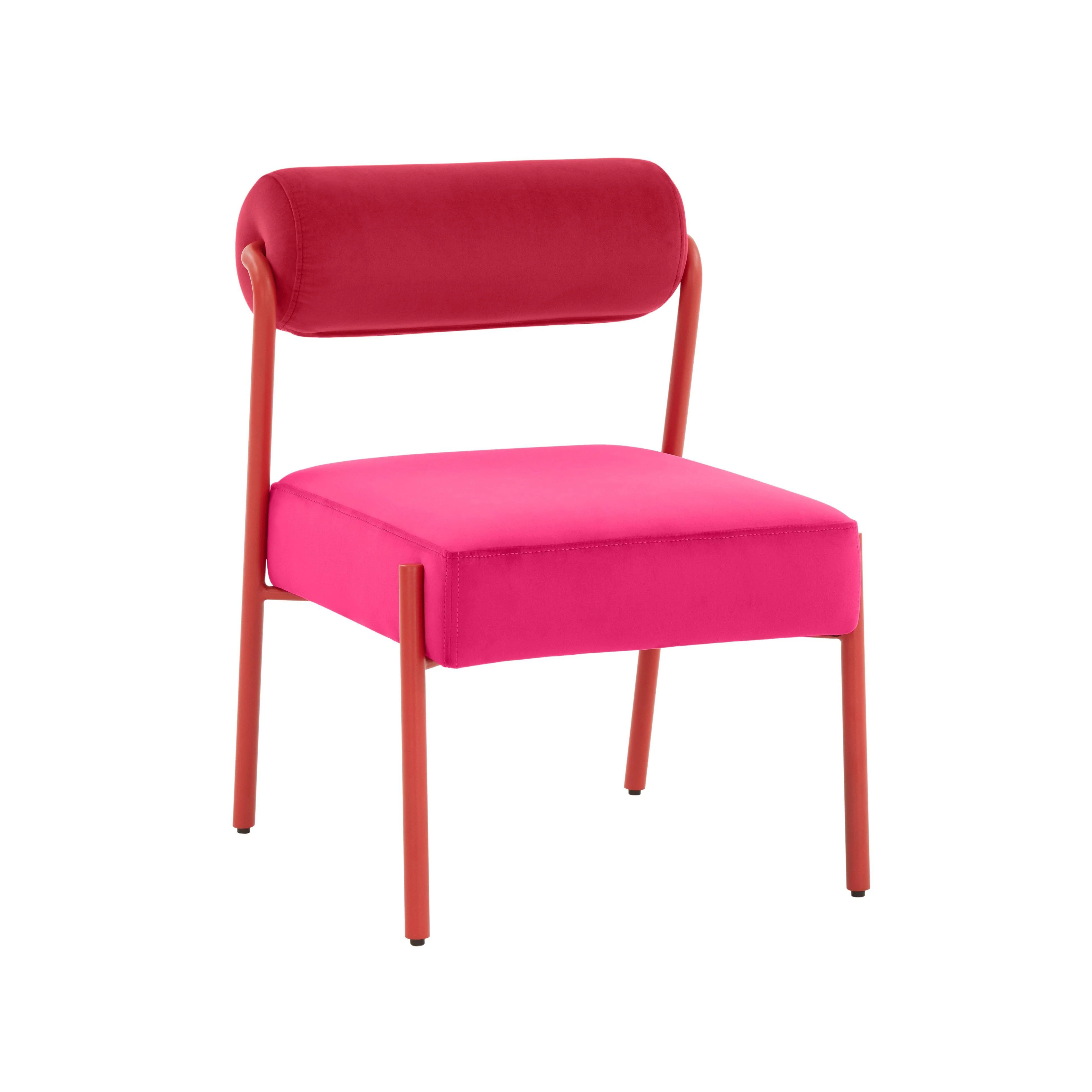 Jolene Hot Pink Velvet Dining Chair - Set of 2 - Frankwebs