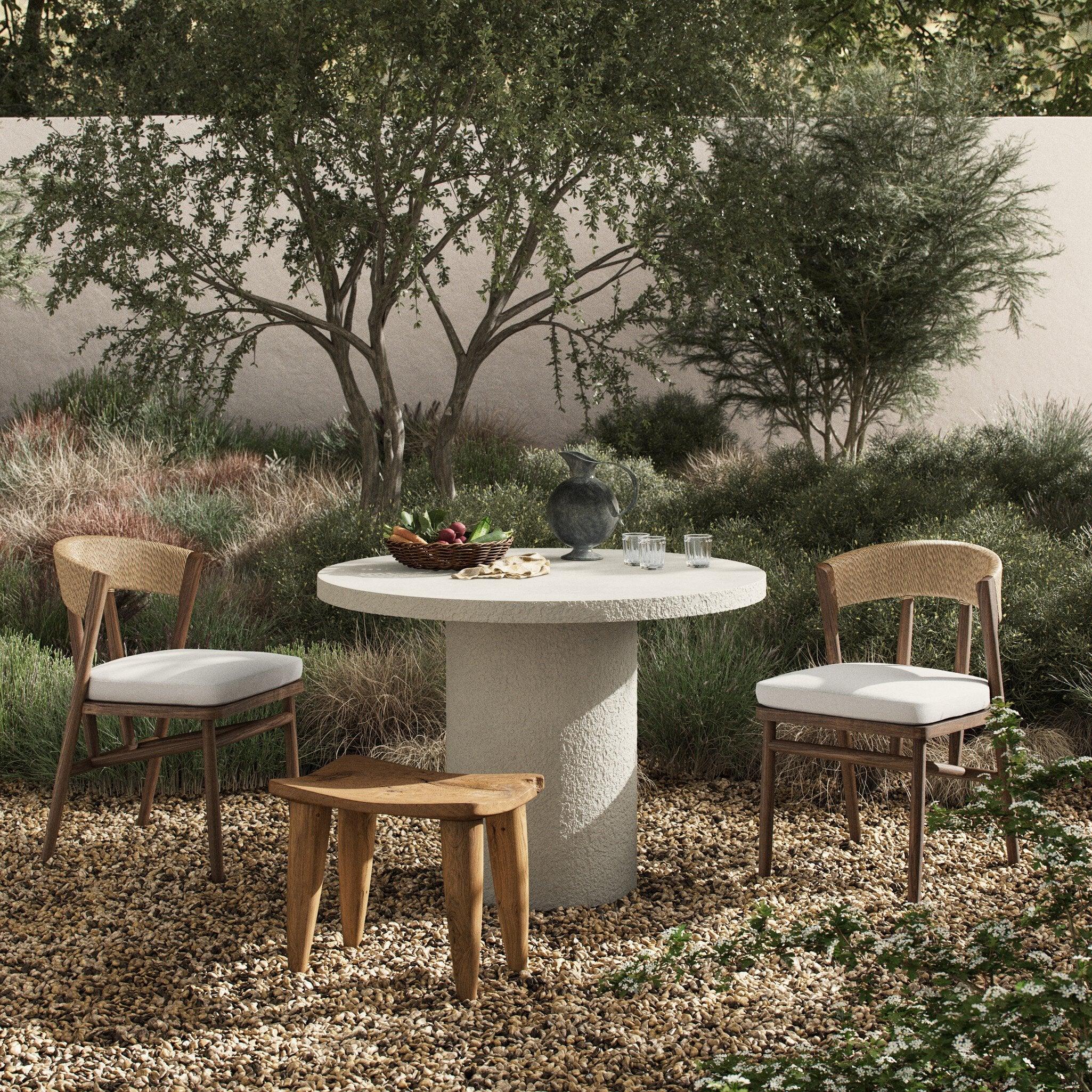 Otero Outdoor Round Dining Table - Frankwebs