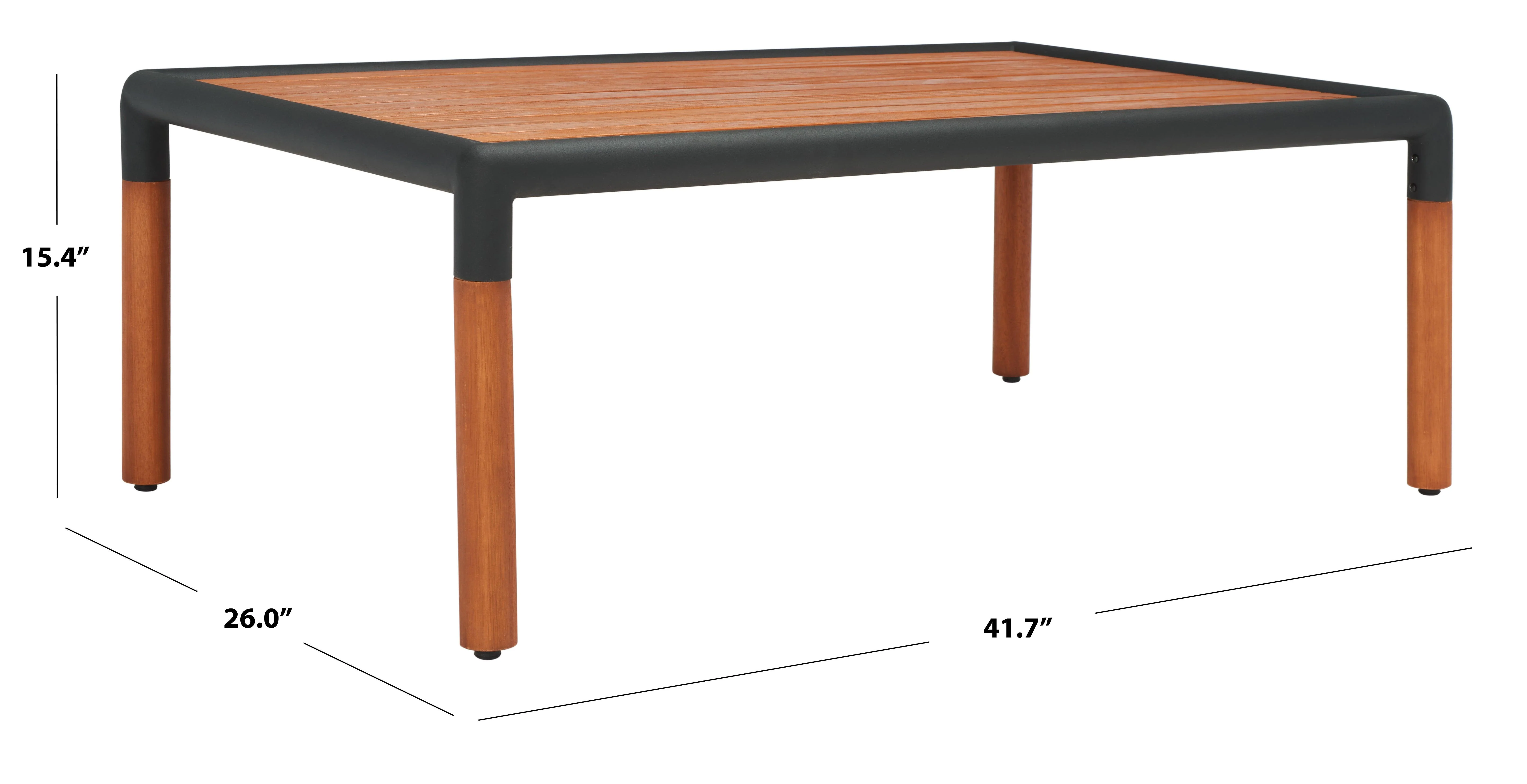 TOMMY METAL AND WOOD PATIO COFFEE TABLE - Frankwebs