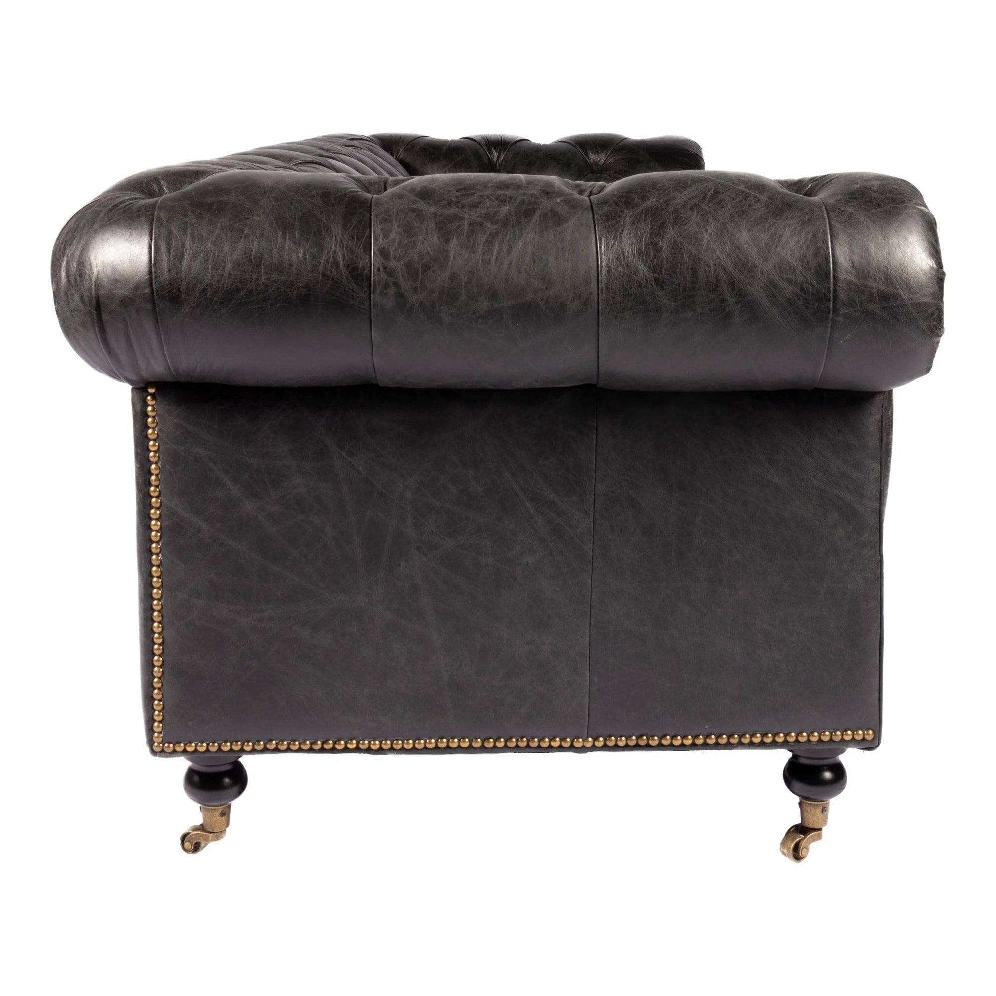Birmingham Sofa Onyx Black Leather - Frankwebs