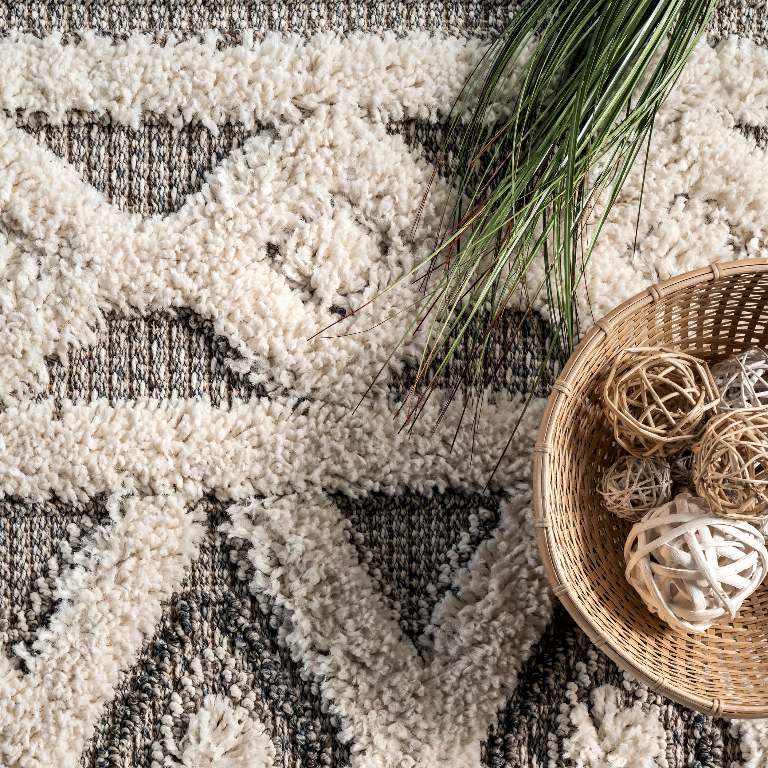 Rebecca High Low Textured Shaggy Area Rug - Frankwebs