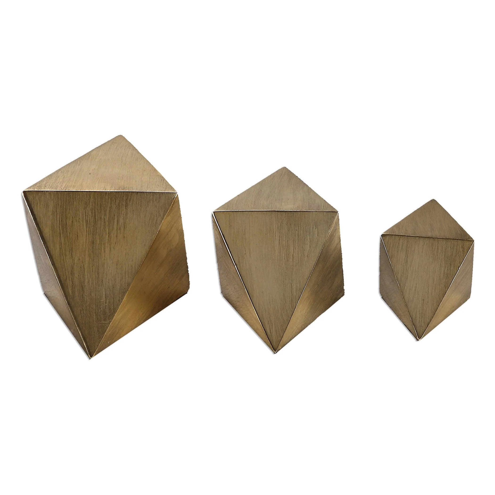 RHOMBUS CHAMPAGNE ACCENTS, SET OF 3 - Frankwebs