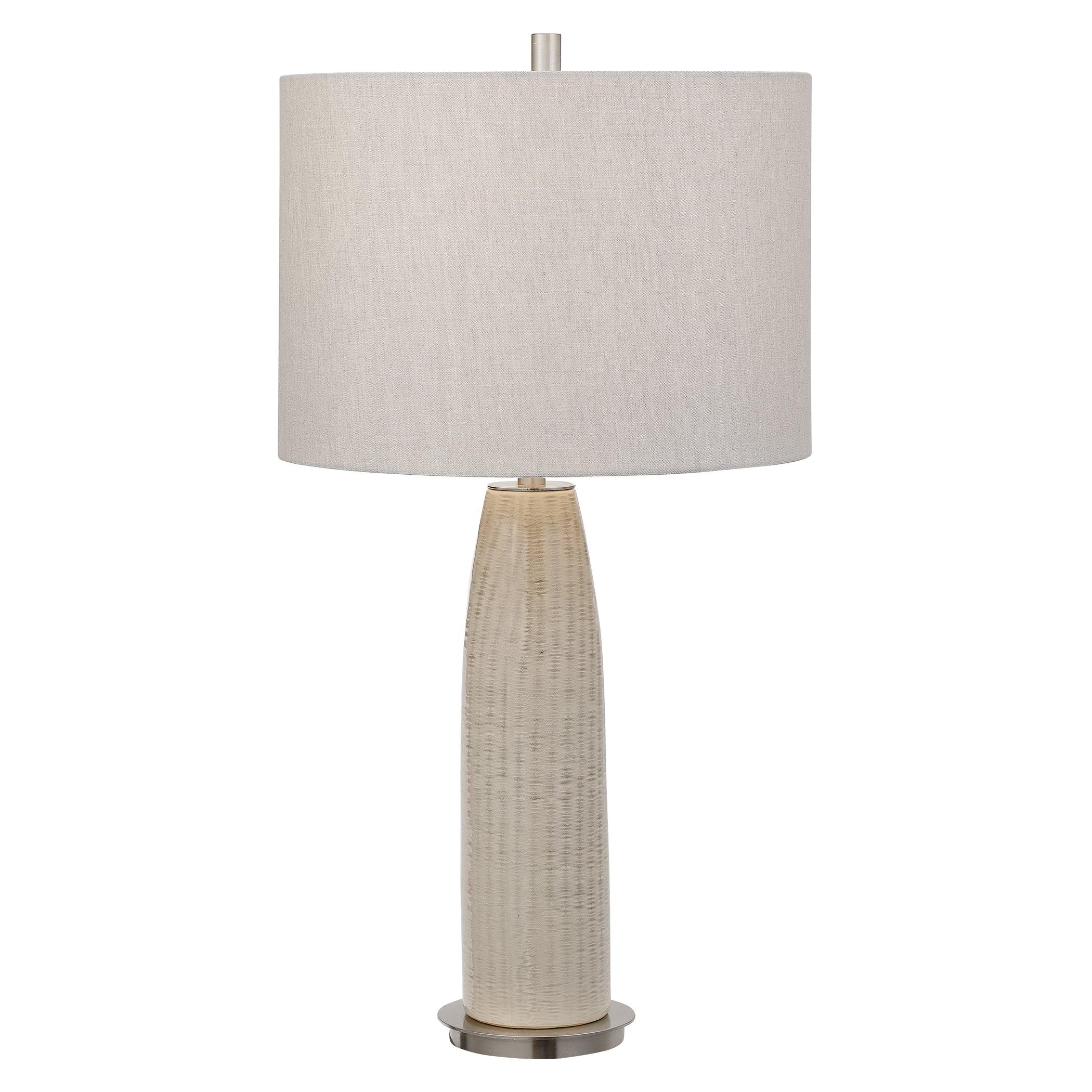 DELGADO LIGHT GRAY TABLE LAMP - Frankwebs