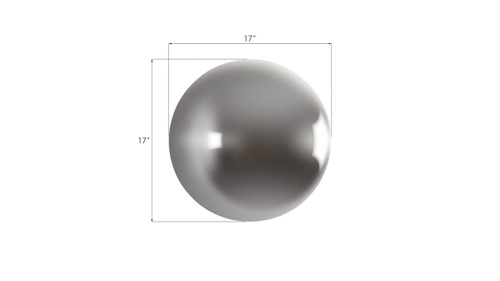 Ball on the Wall, Medium, Polished Aluminum Finish - Frankwebs