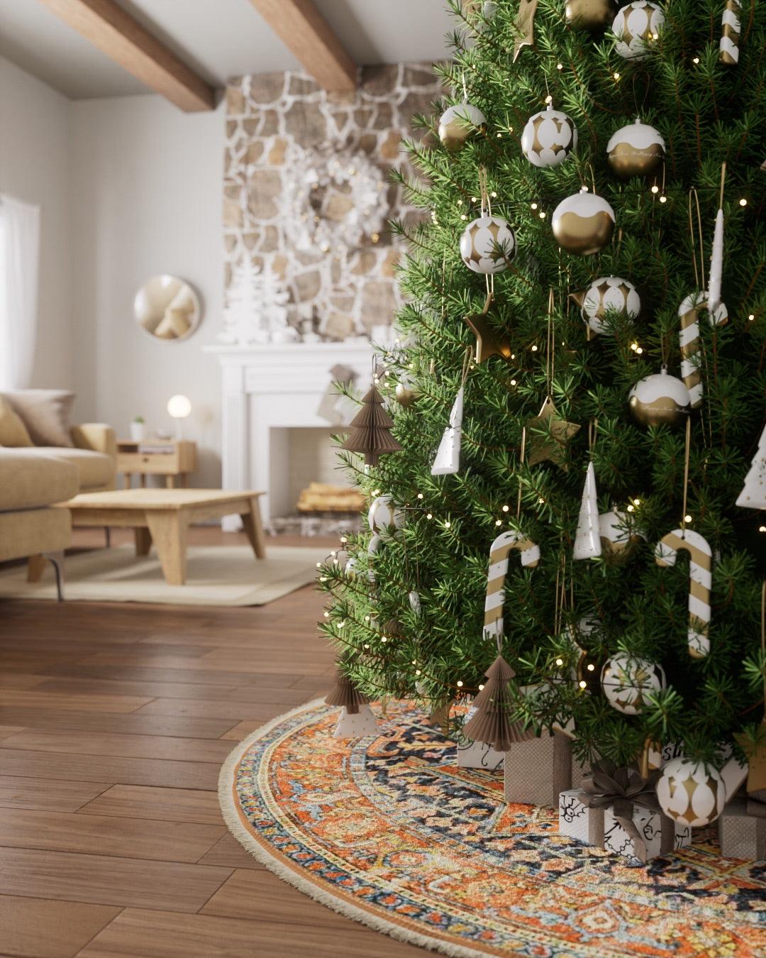 Vintage Tree Skirt 2 Rug - Frankwebs