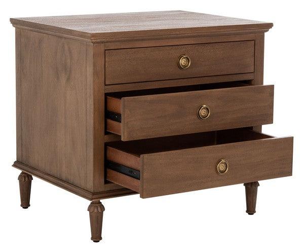 LISABET 3 DRAWER WOOD NIGHTSTAND - Frankwebs