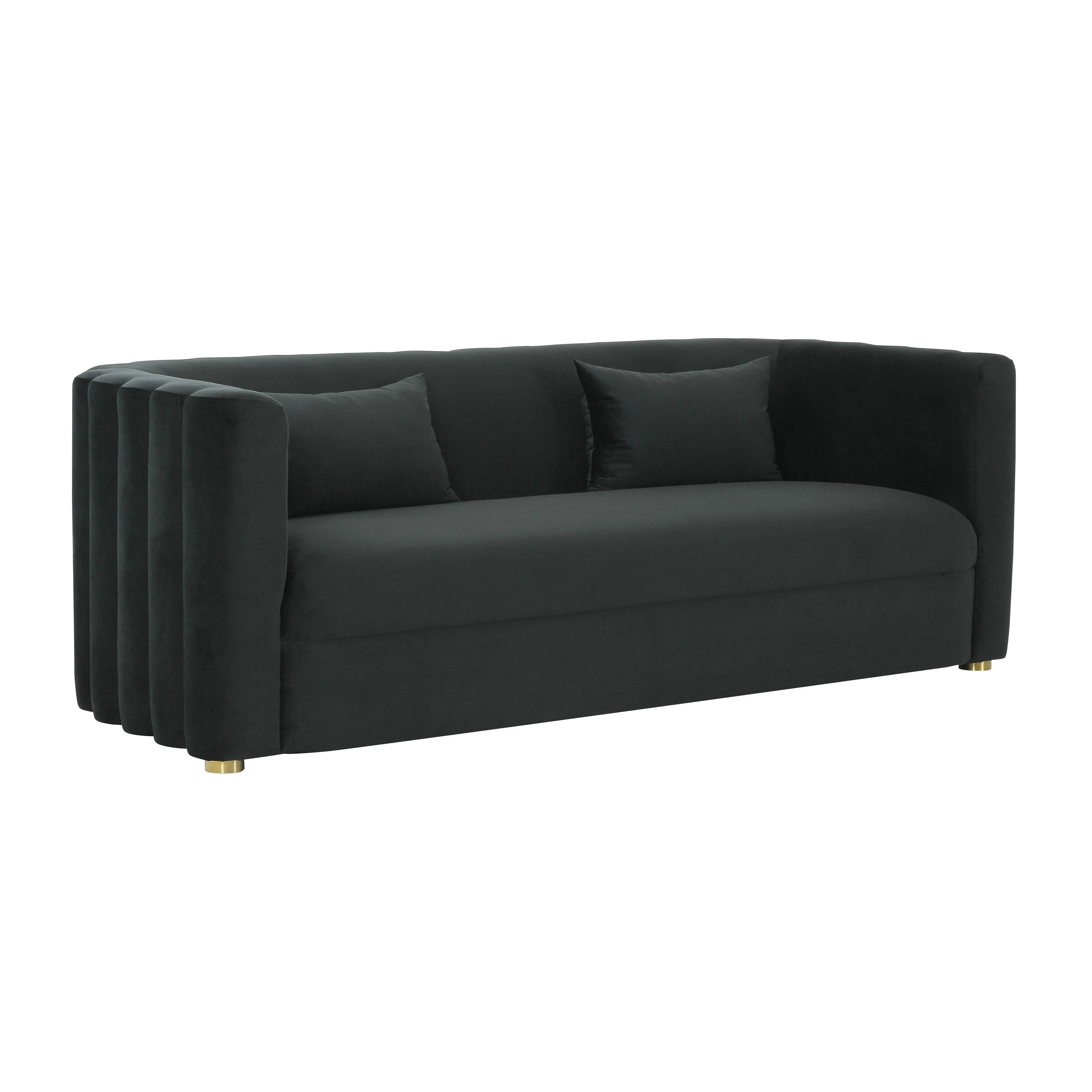 Callie Black Velvet Sofa - Frankwebs