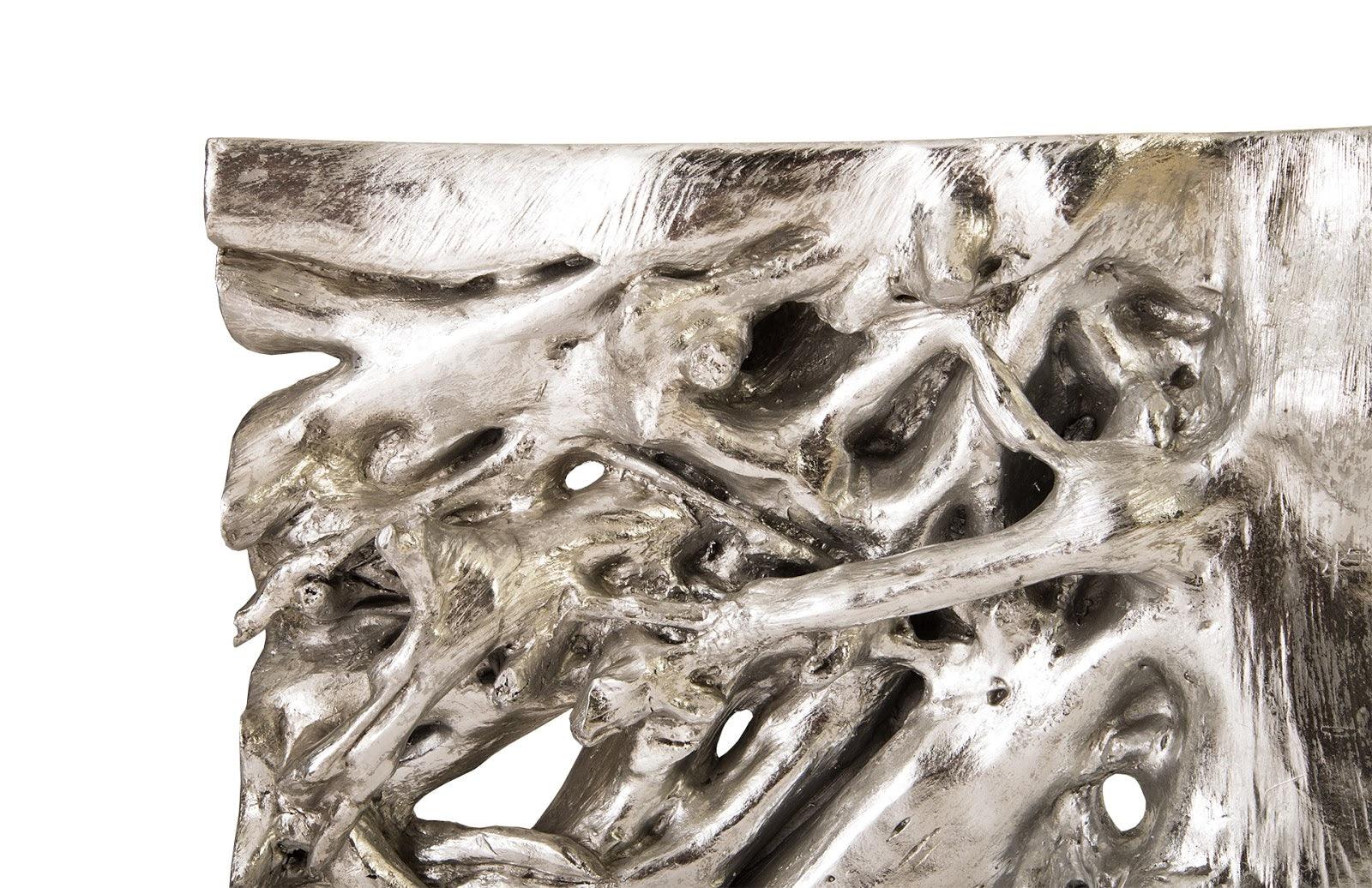 Square Root Console Table, Silver Leaf - Frankwebs