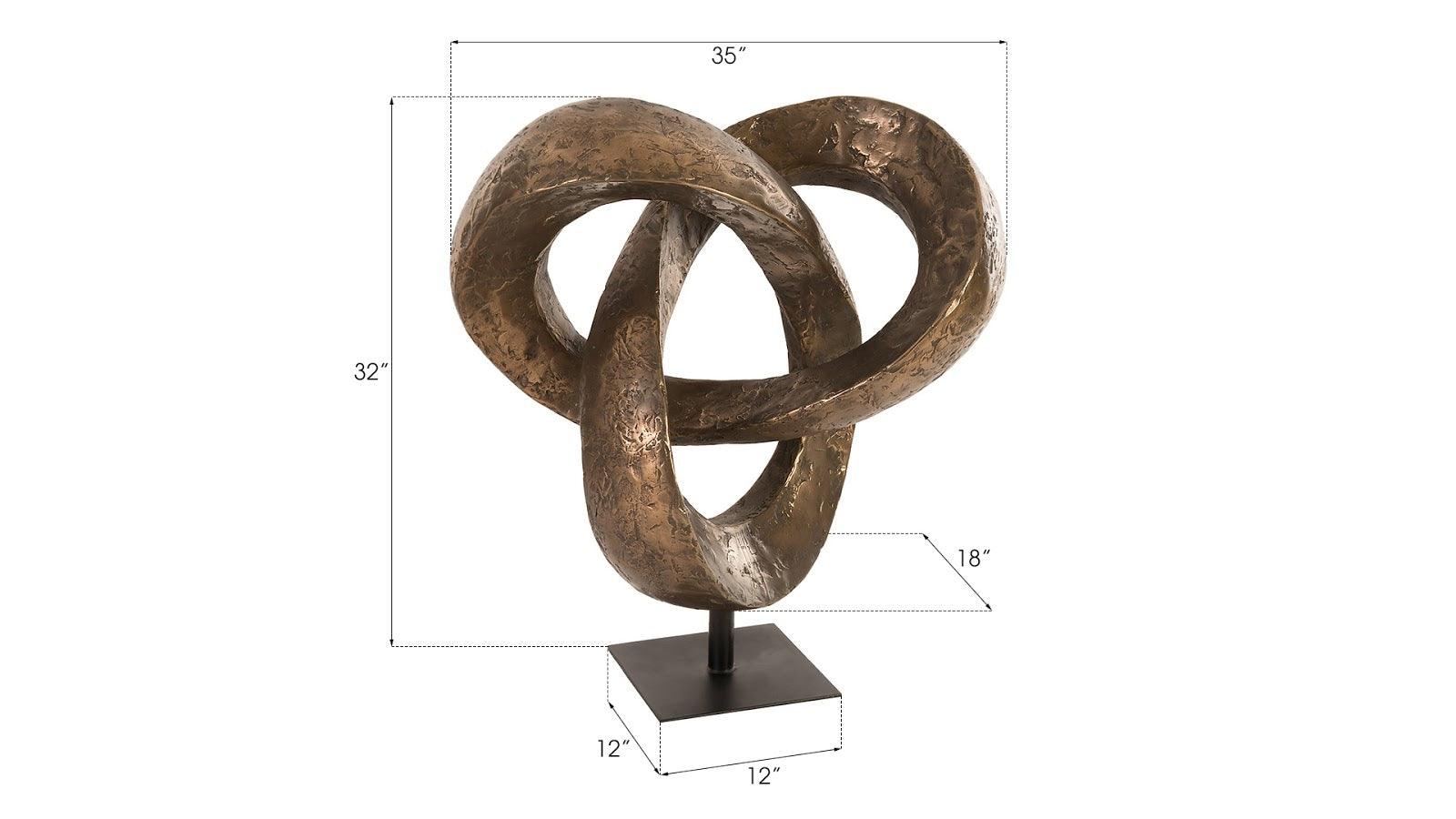Trifoil Sculpture, Bronze - Frankwebs