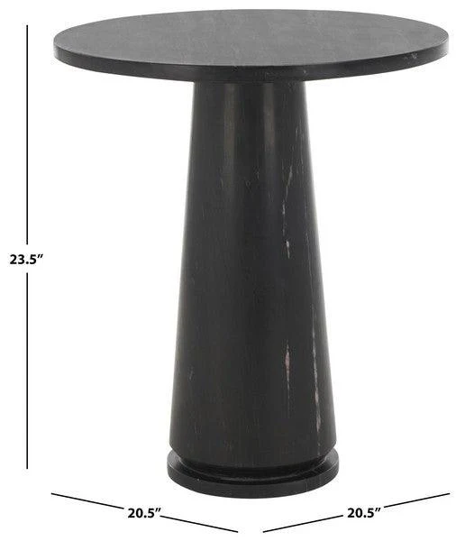 VALENTIA TALL ROUND MARBLE ACCENT TABLE - Frankwebs