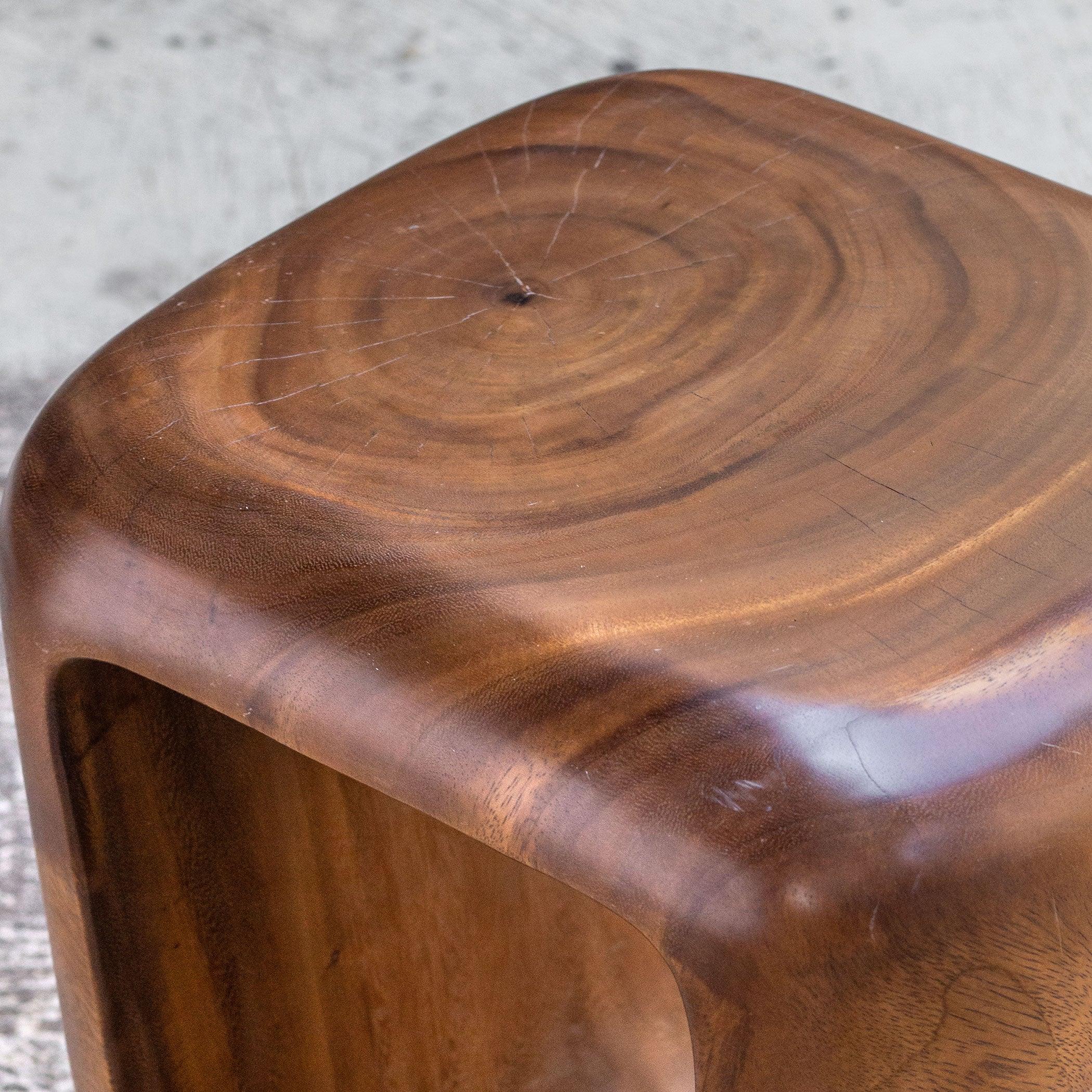 LOOPHOLE WOODEN ACCENT STOOL - Frankwebs
